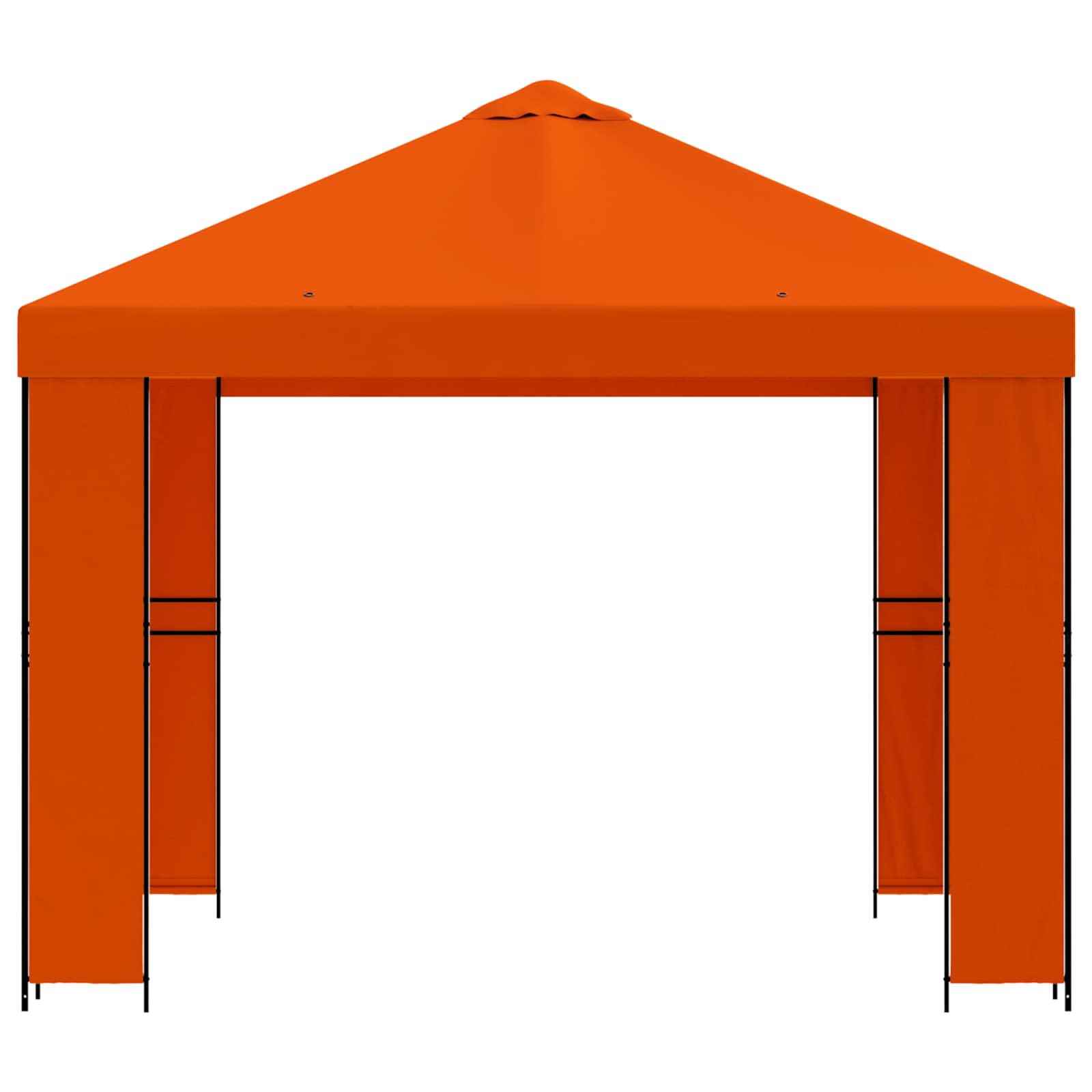 Pavėsinė 3 x 3 m Oranžinė Poliesteris ir plienas 190 gsm Pavėsinė 3 x 3 m Oranžinė Poliesteris ir plienas 190 gsm - Image 4