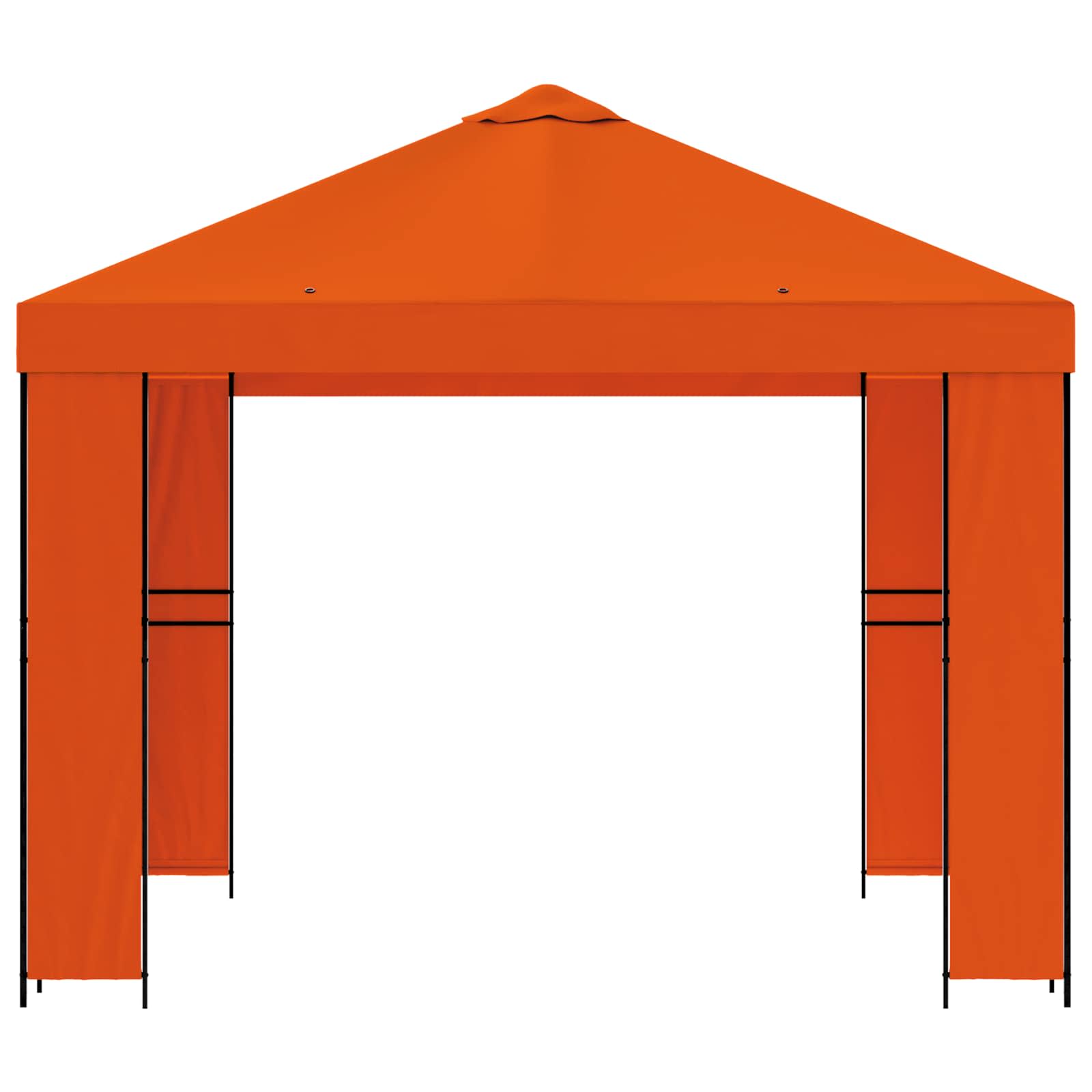 Pavėsinė 3 x 3 m Oranžinė Poliesteris ir plienas 190 gsm Pavėsinė 3 x 3 m Oranžinė Poliesteris ir plienas 190 gsm - Image 5