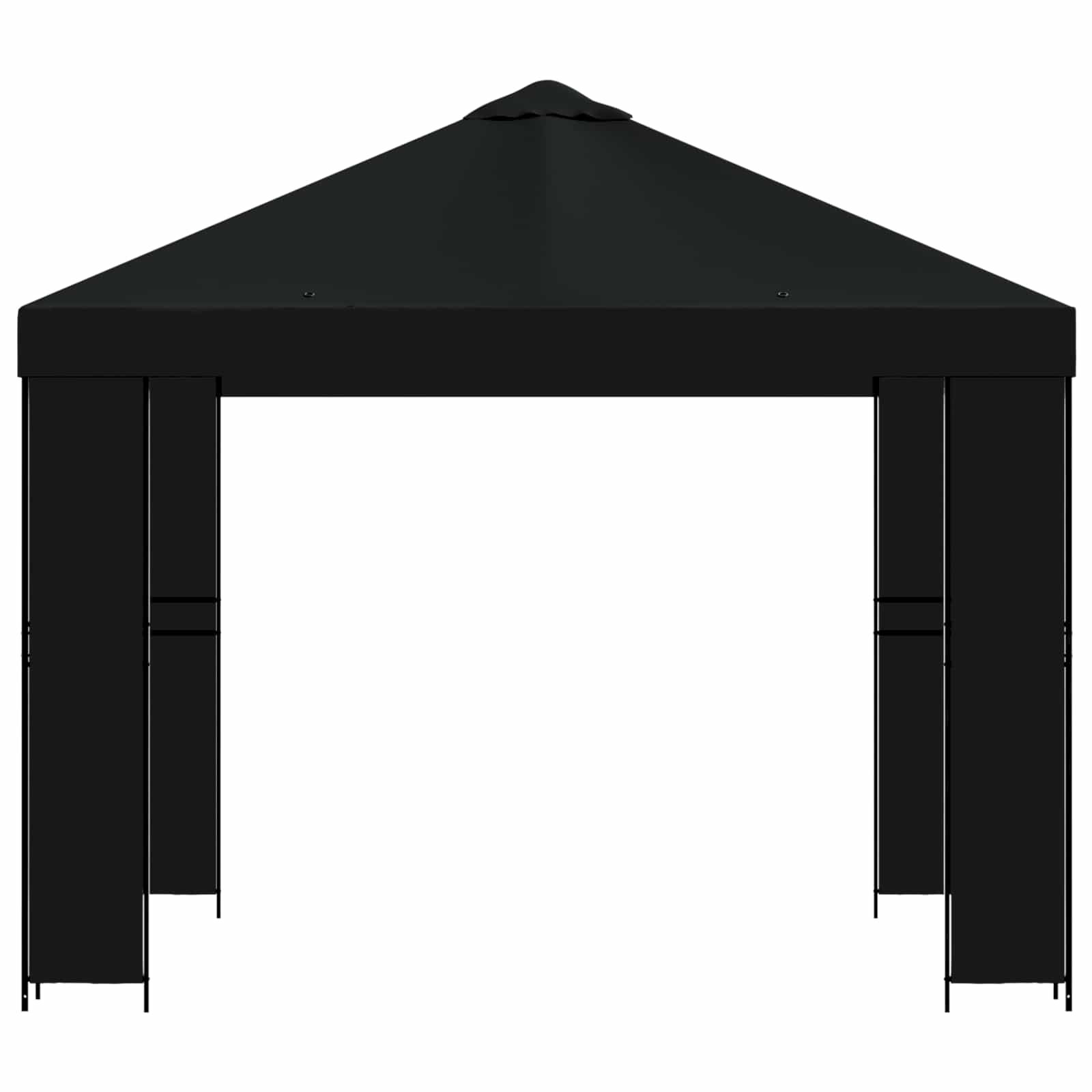 Pavėsinė 3 x 3 m Juoda Poliesteris ir plienas 190 gsm Pavėsinė 3 x 3 m Juoda Poliesteris ir plienas 190 gsm - Image 4