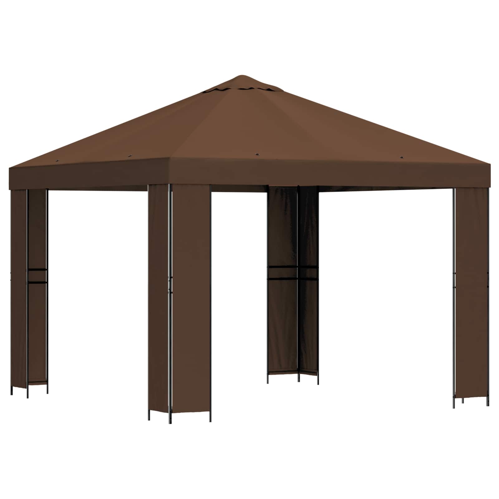 Pavėsinė 3 x 3 m Ruda Poliesteris ir plienas 190 gsm Pavėsinė 3 x 3 m Ruda Poliesteris ir plienas 190 gsm - Image 3