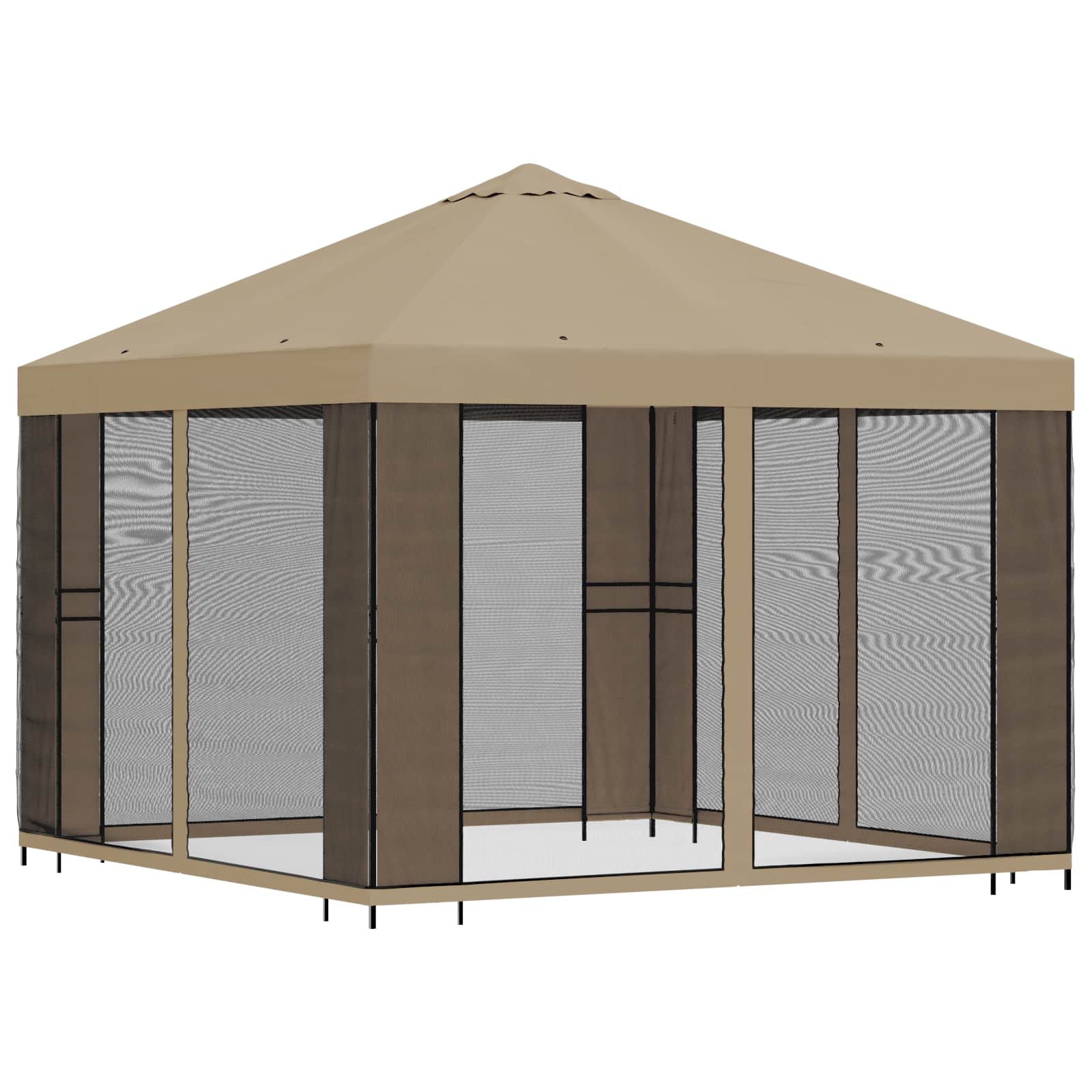 Sodo pavėsinė su šoninėmis sienelėmis 3 x 3 m Smėlio Sodo pavėsinė su šoninėmis sienelėmis 3 x 3 m Smėlio - Image 4
