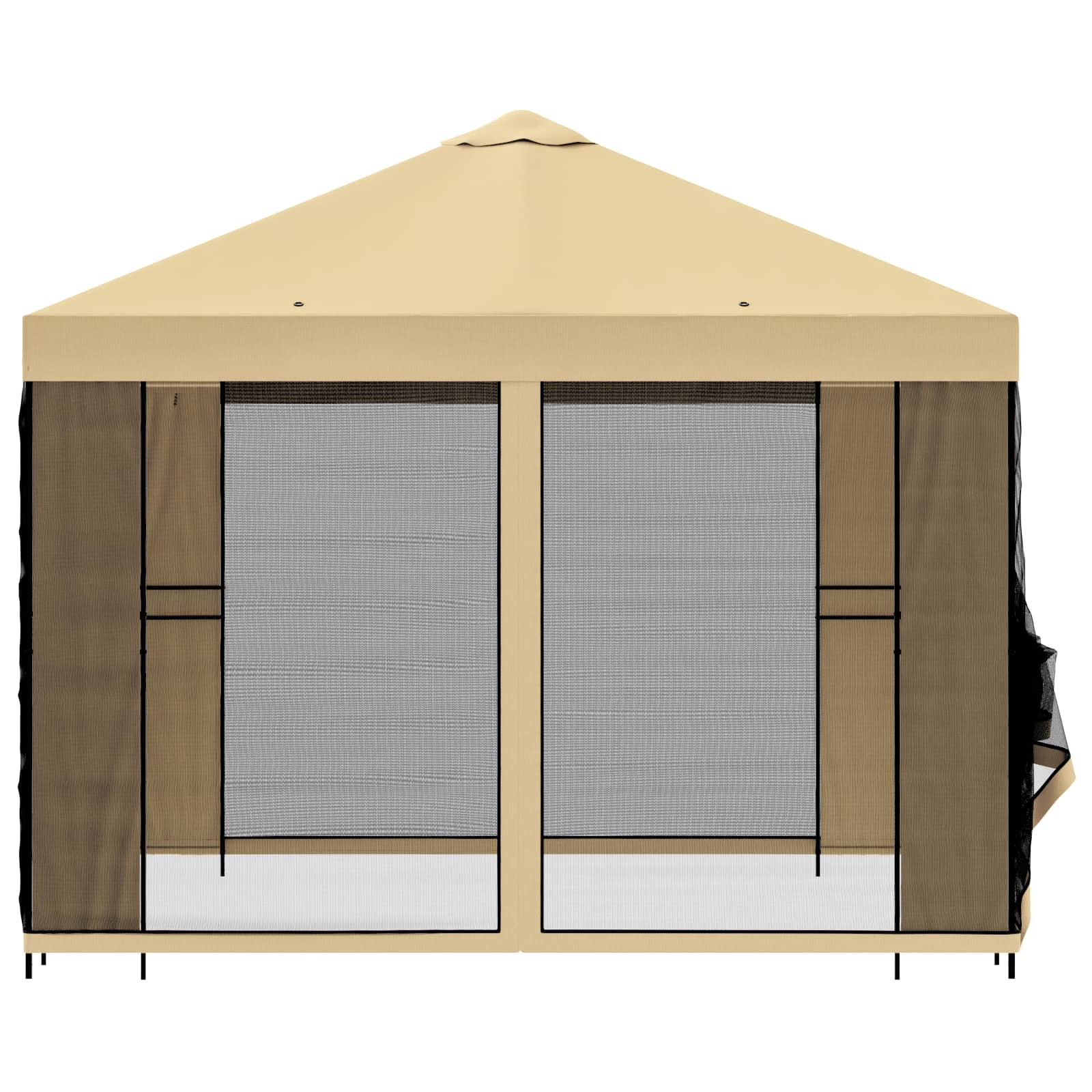 Sodo pavėsinė su šoninėmis sienelėmis 3 x 3 m Kreminė Sodo pavėsinė su šoninėmis sienelėmis 3 x 3 m Kreminė - Image 7
