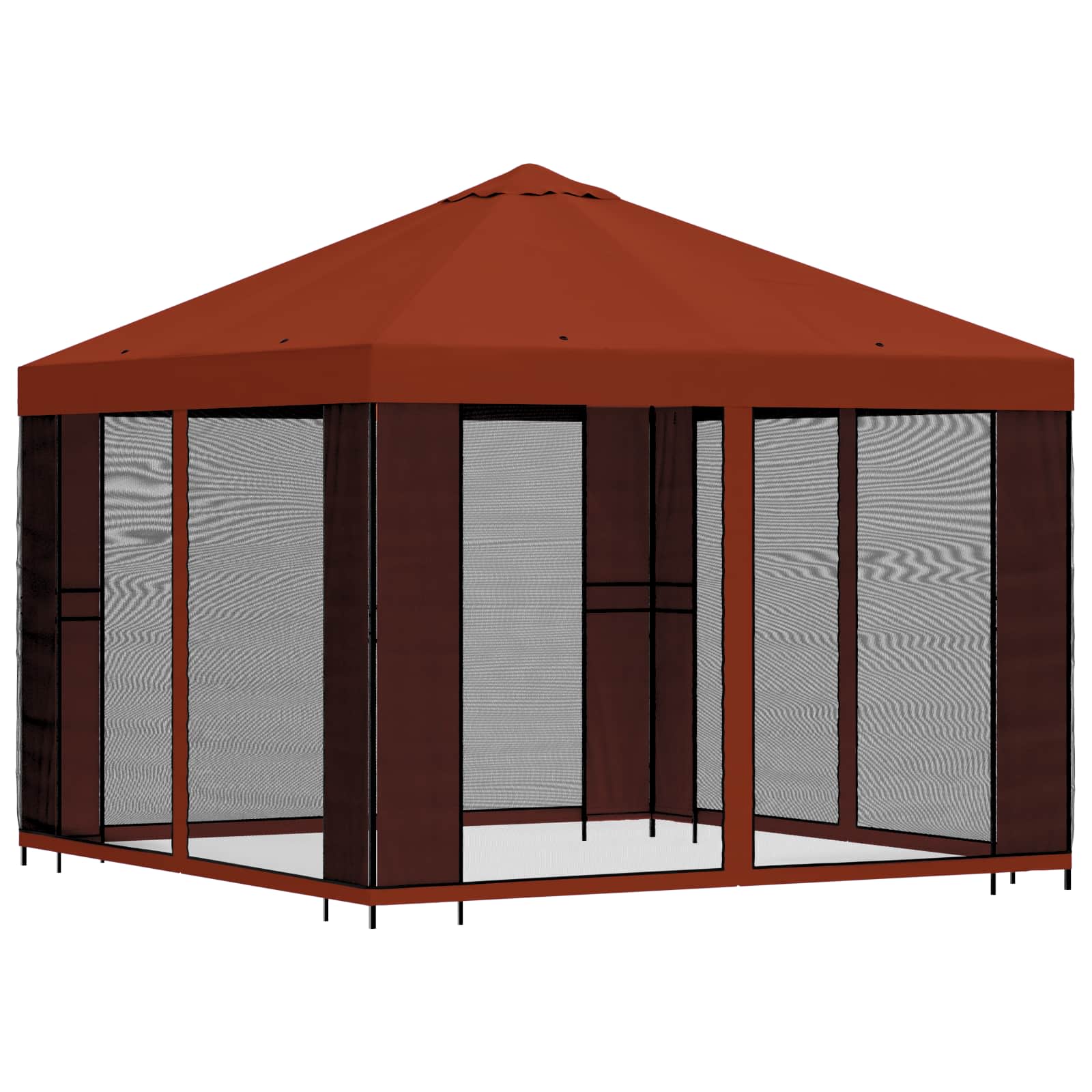Sodo pavėsinė su šoninėmis sienelėmis 3 x 3 m Terakotos Sodo pavėsinė su šoninėmis sienelėmis 3 x 3 m Terakotos - Image 4