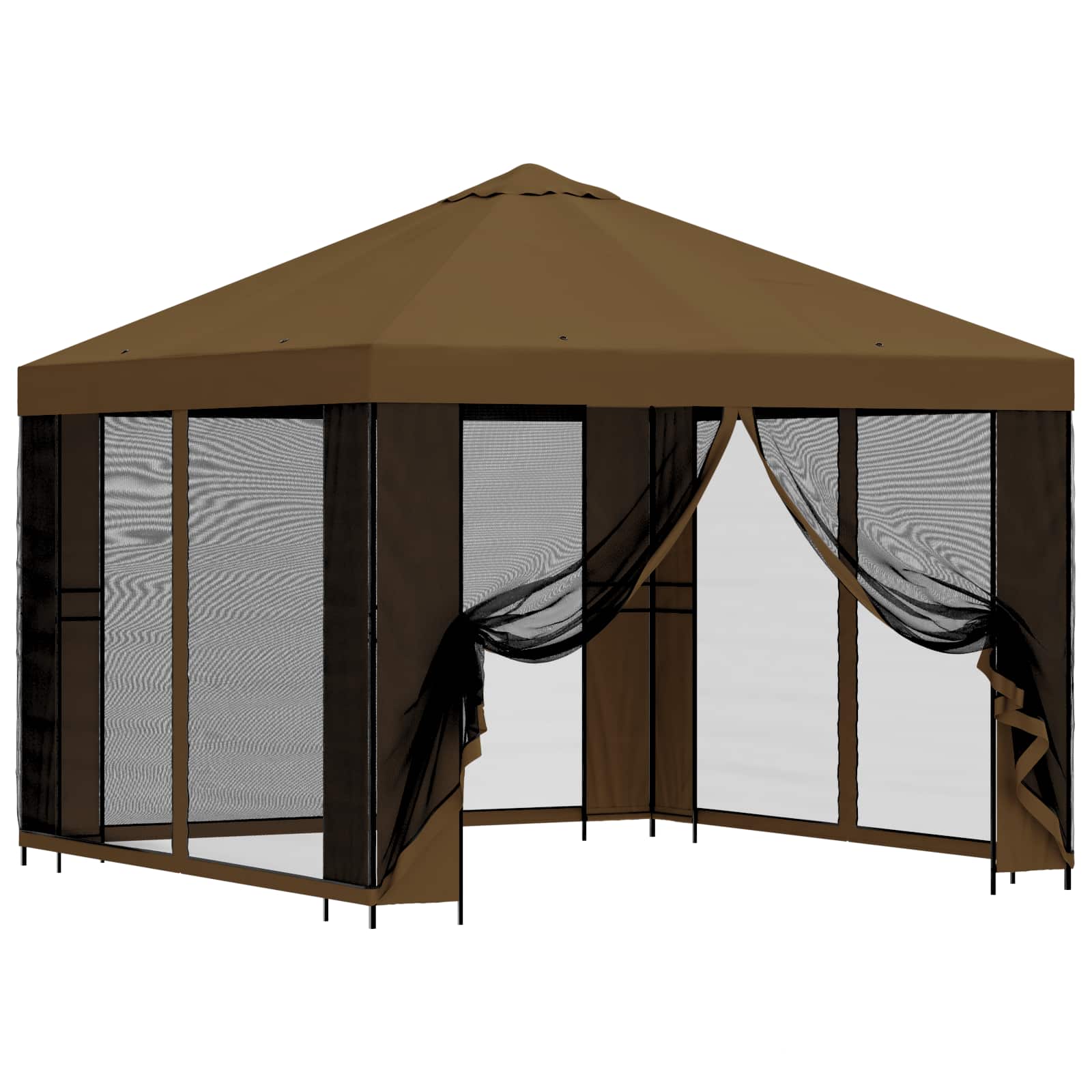 Sodo pavėsinė su šoninėmis sienelėmis 3 x 3 m Taupe Sodo pavėsinė su šoninėmis sienelėmis 3 x 3 m Taupe - Image 3