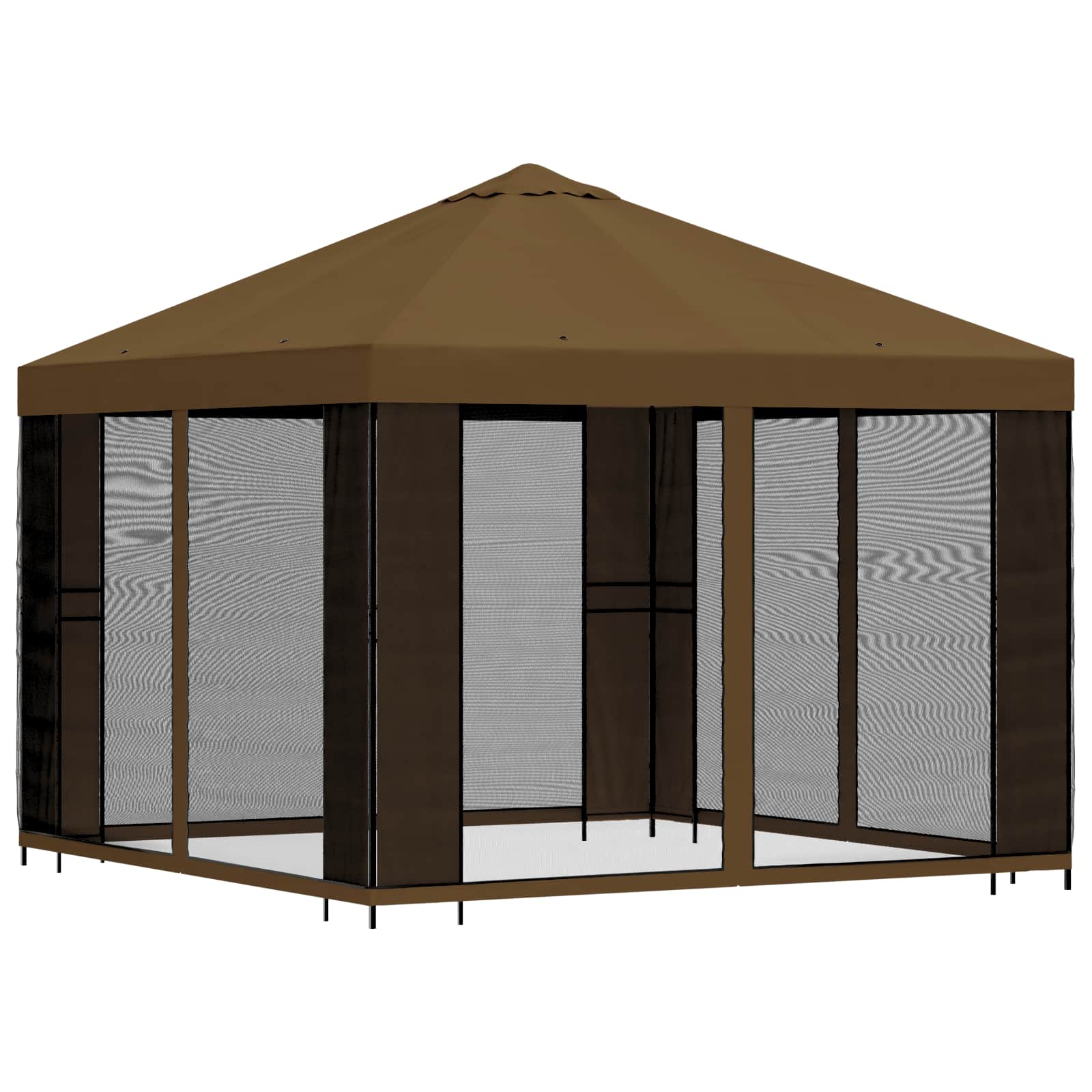 Sodo pavėsinė su šoninėmis sienelėmis 3 x 3 m Taupe Sodo pavėsinė su šoninėmis sienelėmis 3 x 3 m Taupe - Image 4