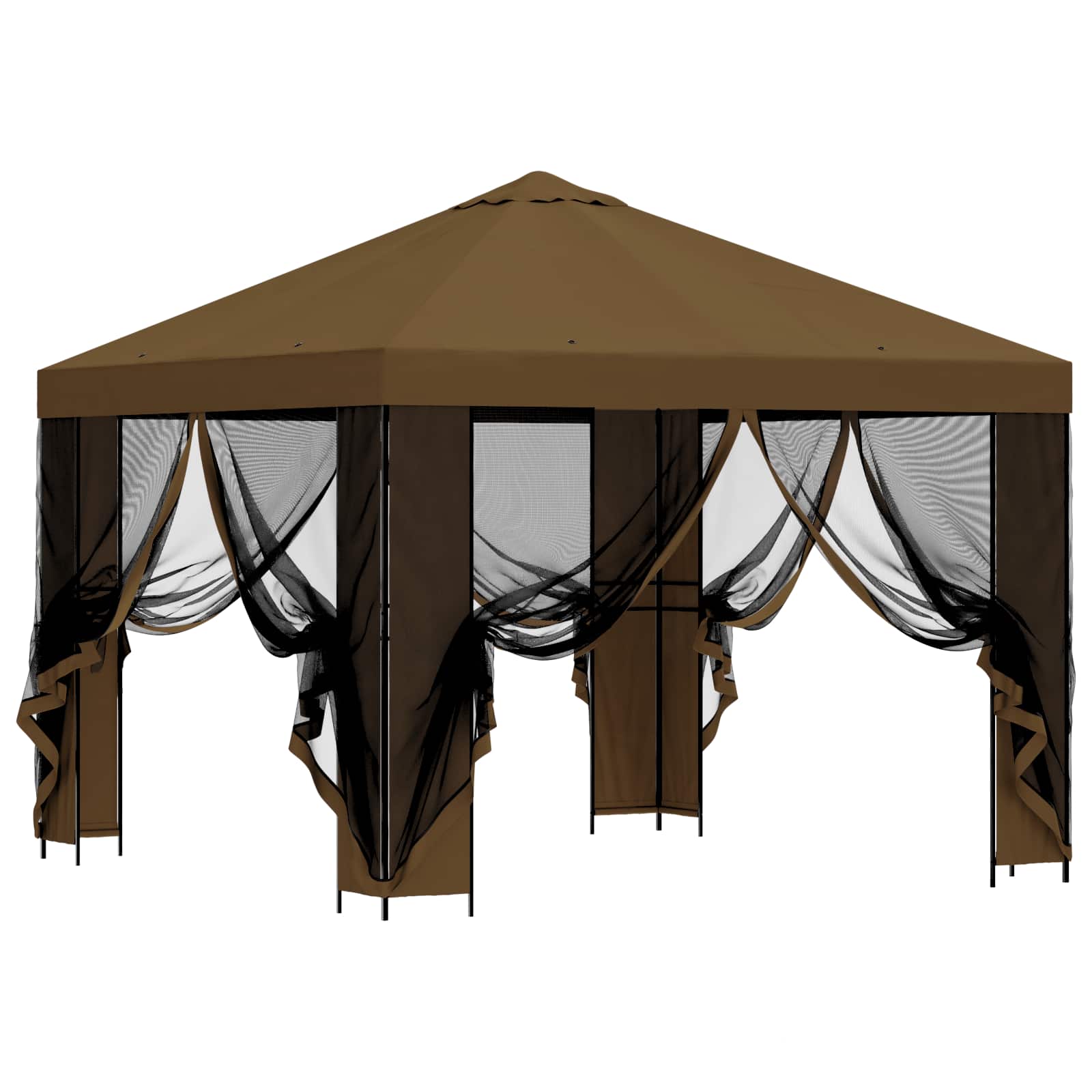 Sodo pavėsinė su šoninėmis sienelėmis 3 x 3 m Taupe Sodo pavėsinė su šoninėmis sienelėmis 3 x 3 m Taupe - Image 5