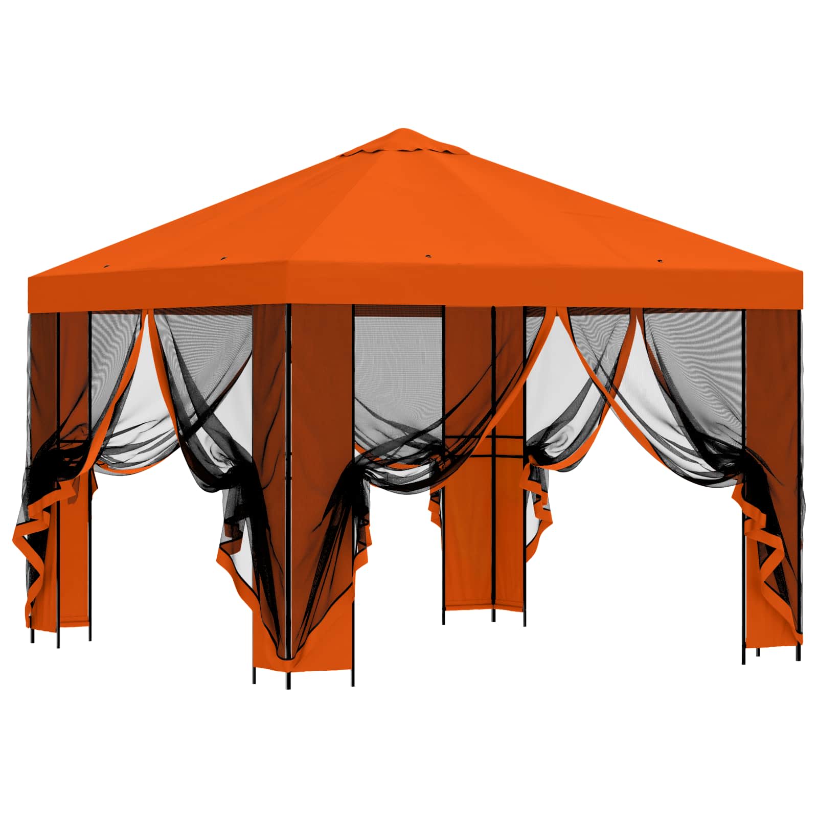 Sodo pavėsinė su šoninėmis sienelėmis 3 x 3 m Oranžinė Sodo pavėsinė su šoninėmis sienelėmis 3 x 3 m Oranžinė - Image 5