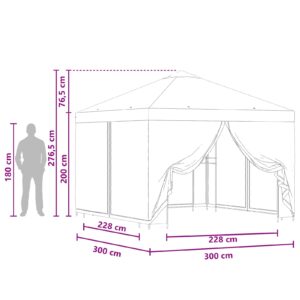 Sodo pavėsinė su šoninėmis sienelėmis 3 x 3 m Ruda