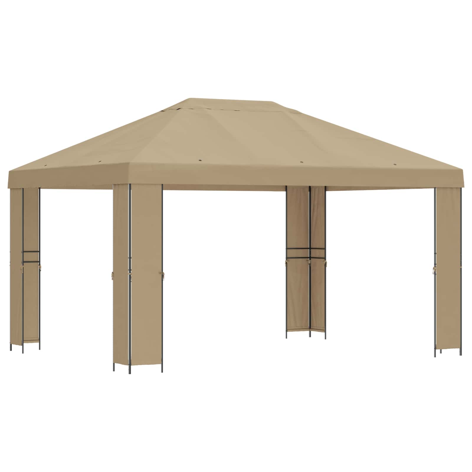 Pavėsinė 4 × 3 m Smėlio Poliesteris ir plienas 190 gsm Pavėsinė 4 × 3 m Smėlio Poliesteris ir plienas 190 gsm - Image 3