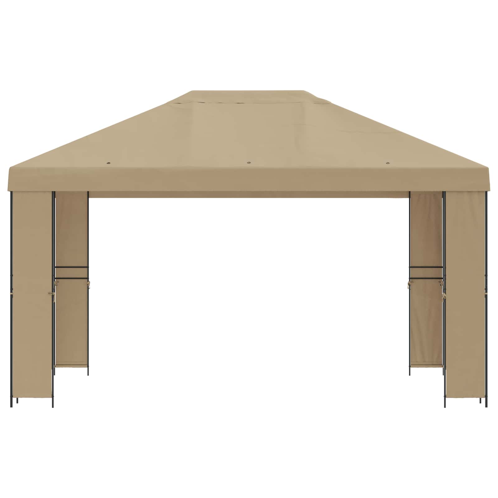 Pavėsinė 4 × 3 m Smėlio Poliesteris ir plienas 190 gsm Pavėsinė 4 × 3 m Smėlio Poliesteris ir plienas 190 gsm - Image 4