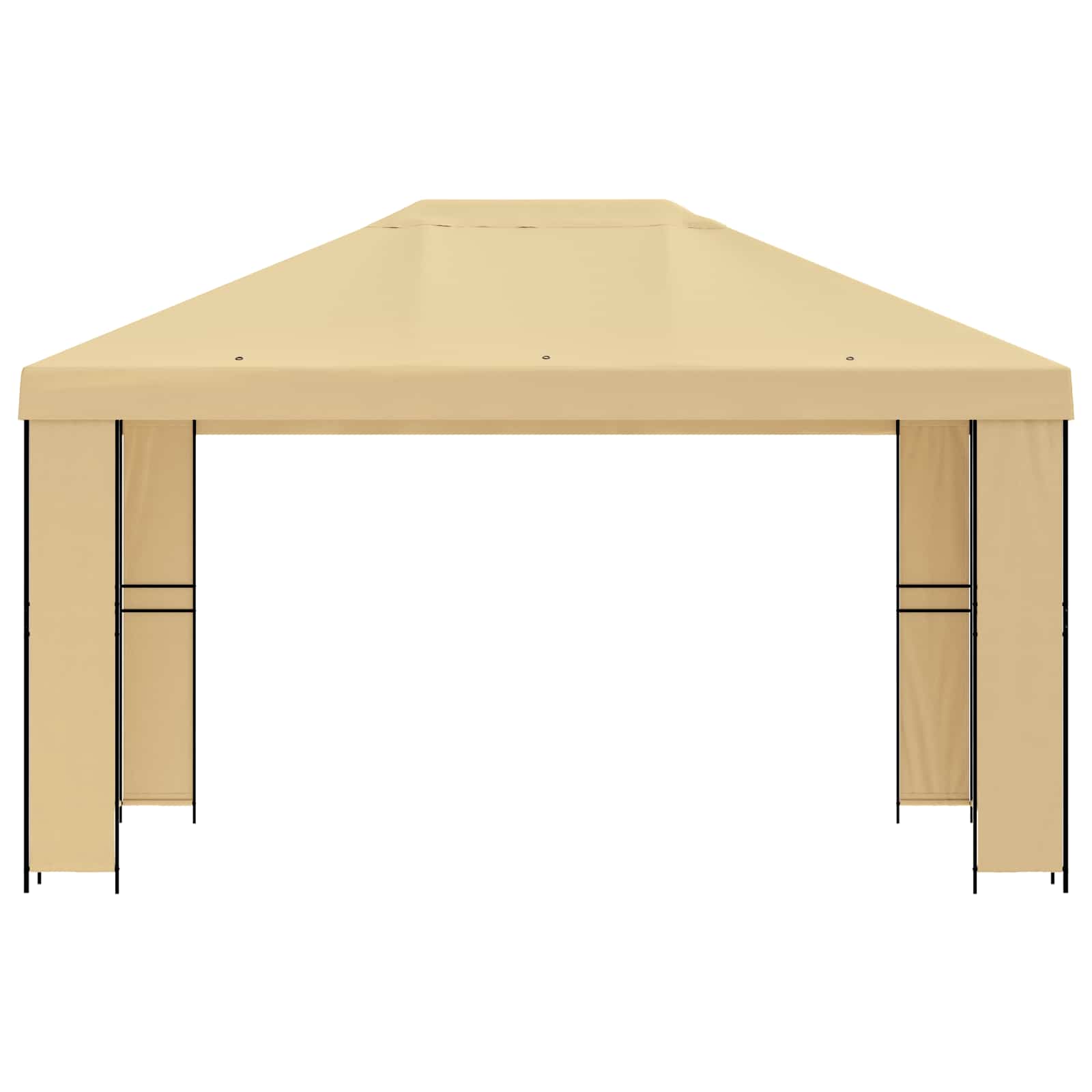 Pavėsinė 4 × 3 m Kreminė Poliesteris ir plienas 190 gsm Pavėsinė 4 × 3 m Kreminė Poliesteris ir plienas 190 gsm - Image 4