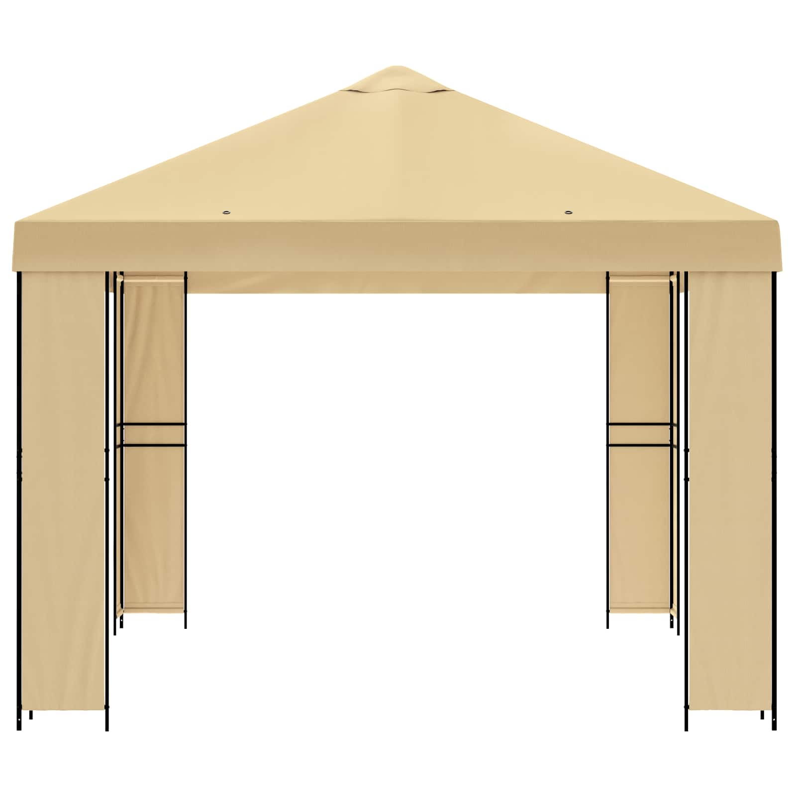 Pavėsinė 4 × 3 m Kreminė Poliesteris ir plienas 190 gsm Pavėsinė 4 × 3 m Kreminė Poliesteris ir plienas 190 gsm - Image 5