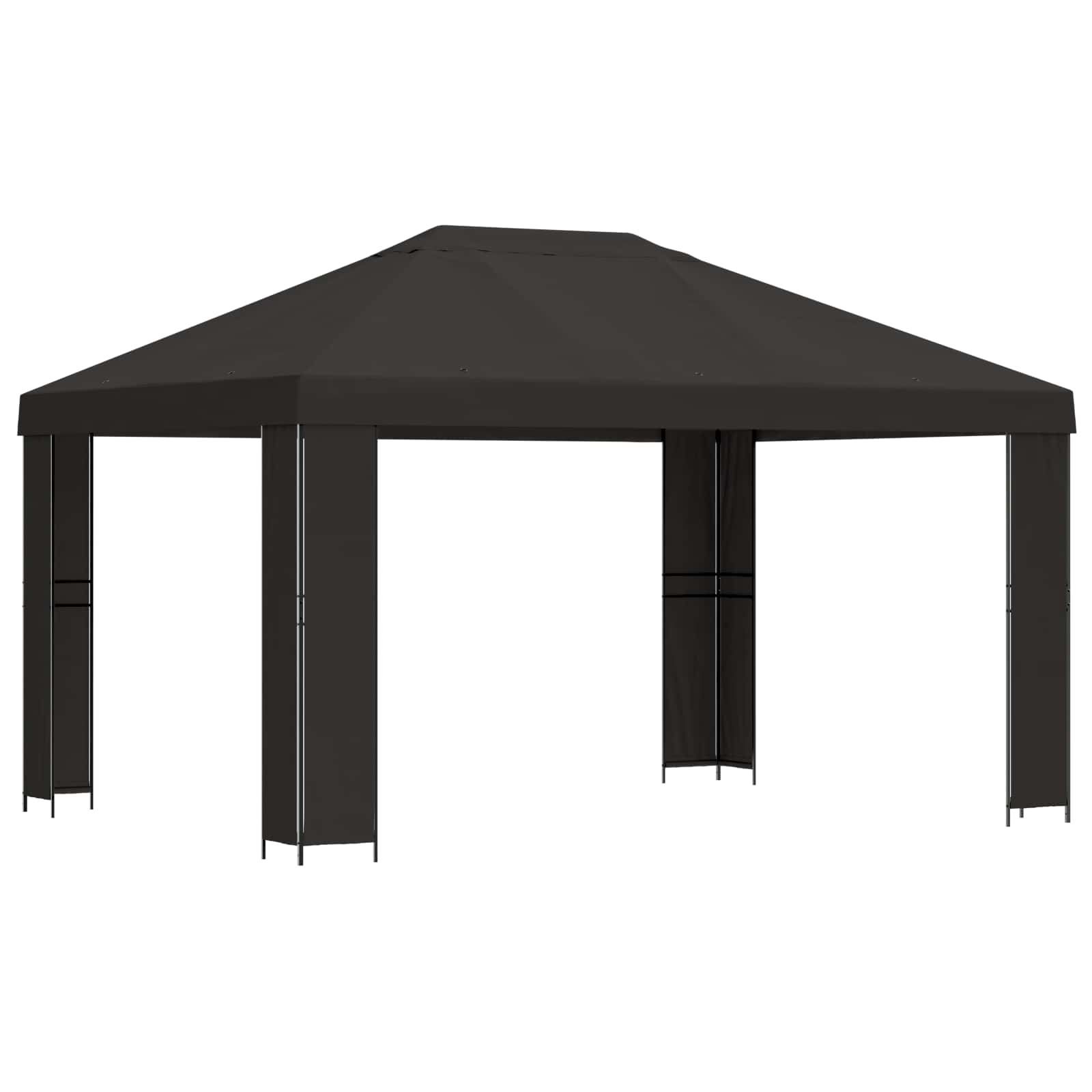 Pavėsinė 4 × 3 m Antracito Poliesteris ir plienas 190 gsm Pavėsinė 4 × 3 m Antracito Poliesteris ir plienas 190 gsm - Image 3