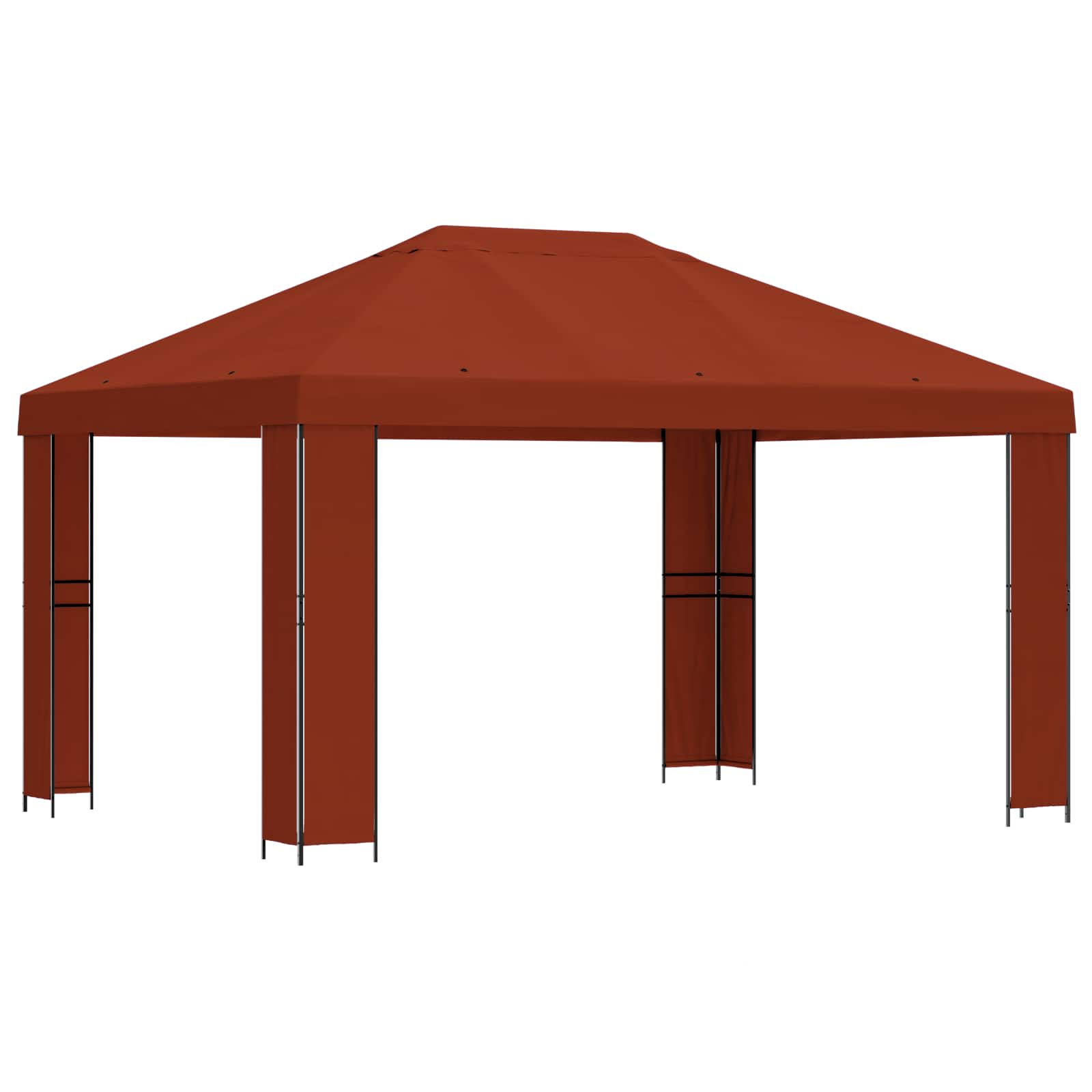 Pavėsinė 4 × 3 m Terakotos Poliesteris ir plienas 190 gsm Pavėsinė 4 × 3 m Terakotos Poliesteris ir plienas 190 gsm - Image 3