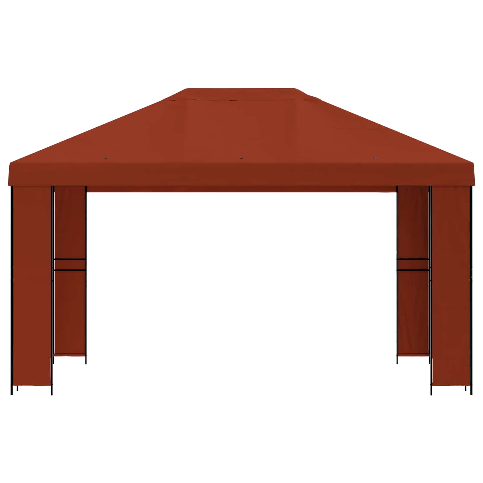 Pavėsinė 4 × 3 m Terakotos Poliesteris ir plienas 190 gsm Pavėsinė 4 × 3 m Terakotos Poliesteris ir plienas 190 gsm - Image 4