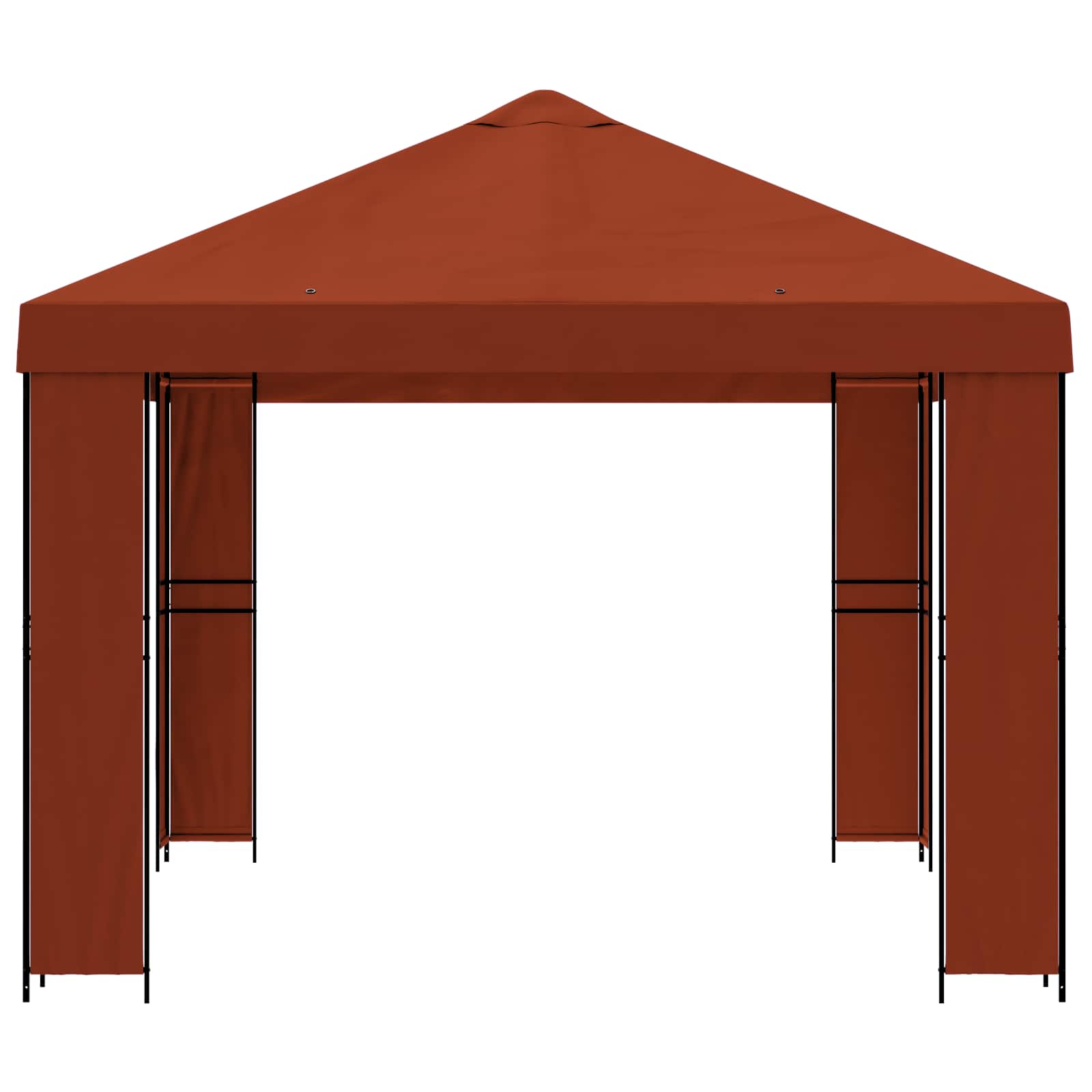 Pavėsinė 4 × 3 m Terakotos Poliesteris ir plienas 190 gsm Pavėsinė 4 × 3 m Terakotos Poliesteris ir plienas 190 gsm - Image 5