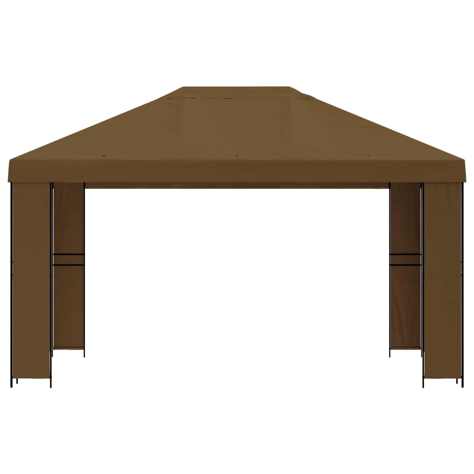 Pavėsinė 4 × 3 m Taupe Poliesteris ir plienas 190 gsm Pavėsinė 4 × 3 m Taupe Poliesteris ir plienas 190 gsm - Image 4