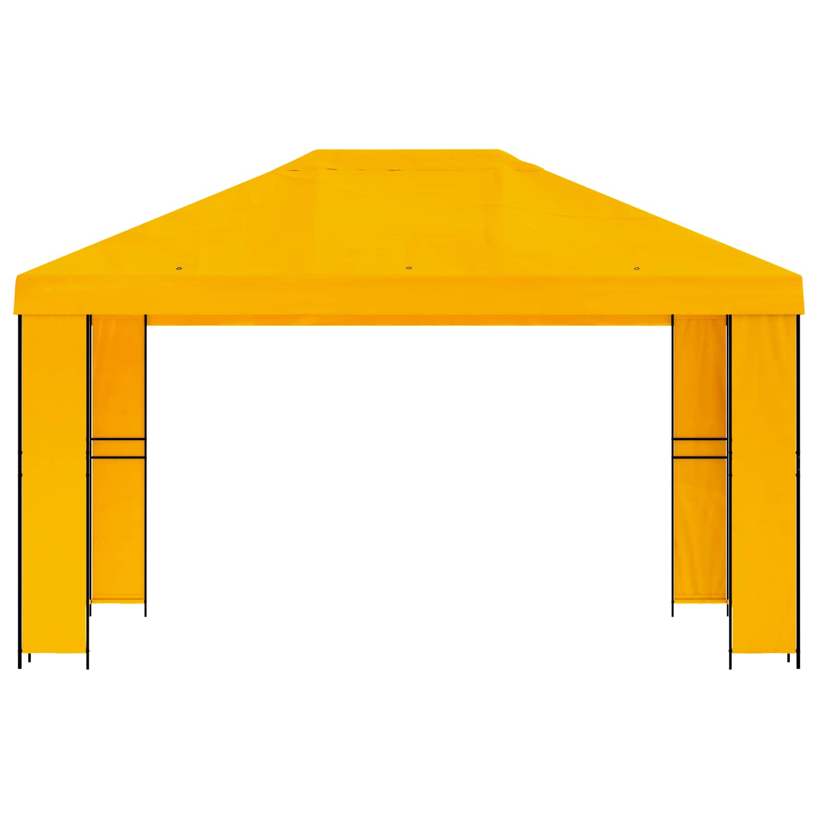 Pavėsinė 4 × 3 m Geltona Poliesteris ir plienas 190 gsm Pavėsinė 4 × 3 m Geltona Poliesteris ir plienas 190 gsm - Image 4