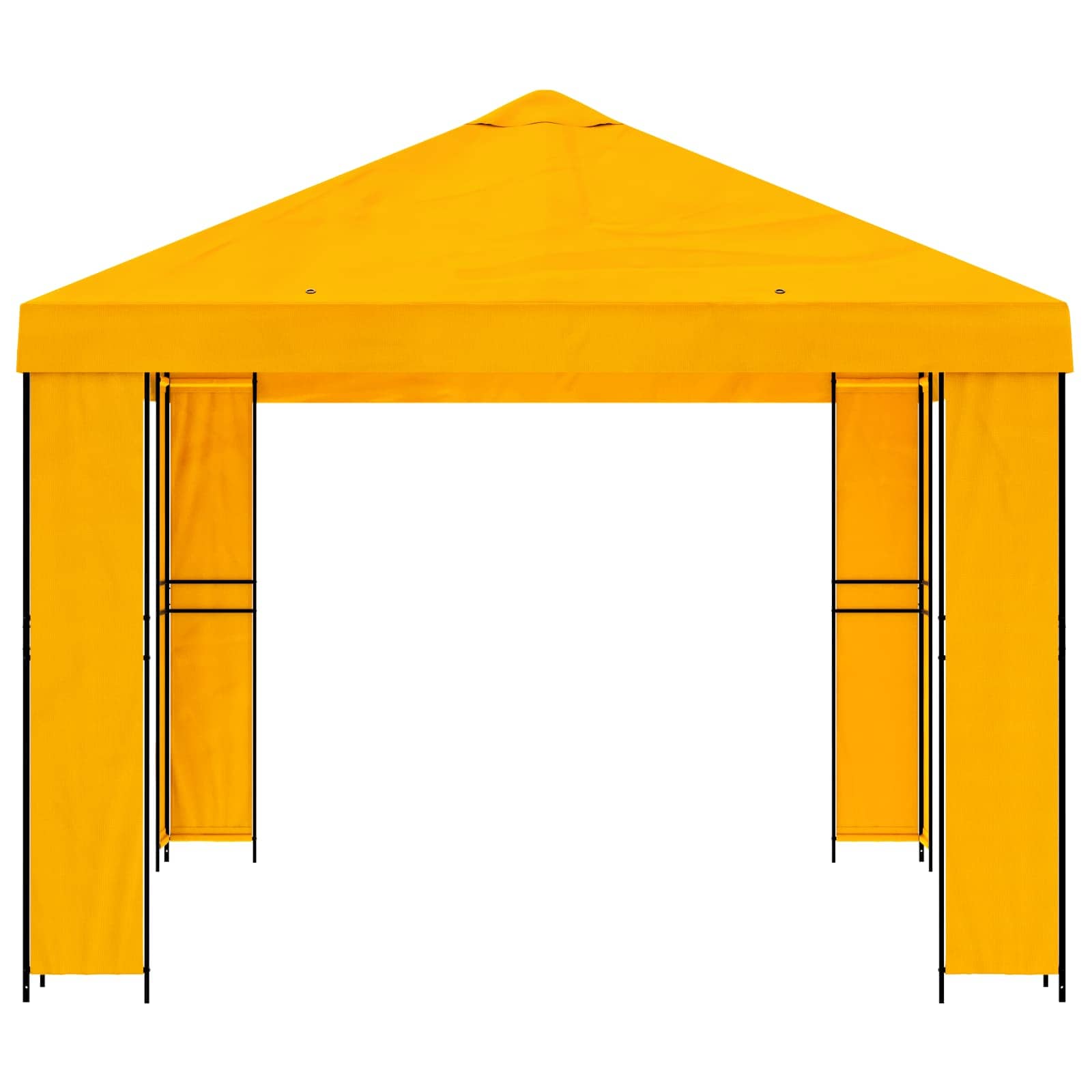 Pavėsinė 4 × 3 m Geltona Poliesteris ir plienas 190 gsm Pavėsinė 4 × 3 m Geltona Poliesteris ir plienas 190 gsm - Image 5