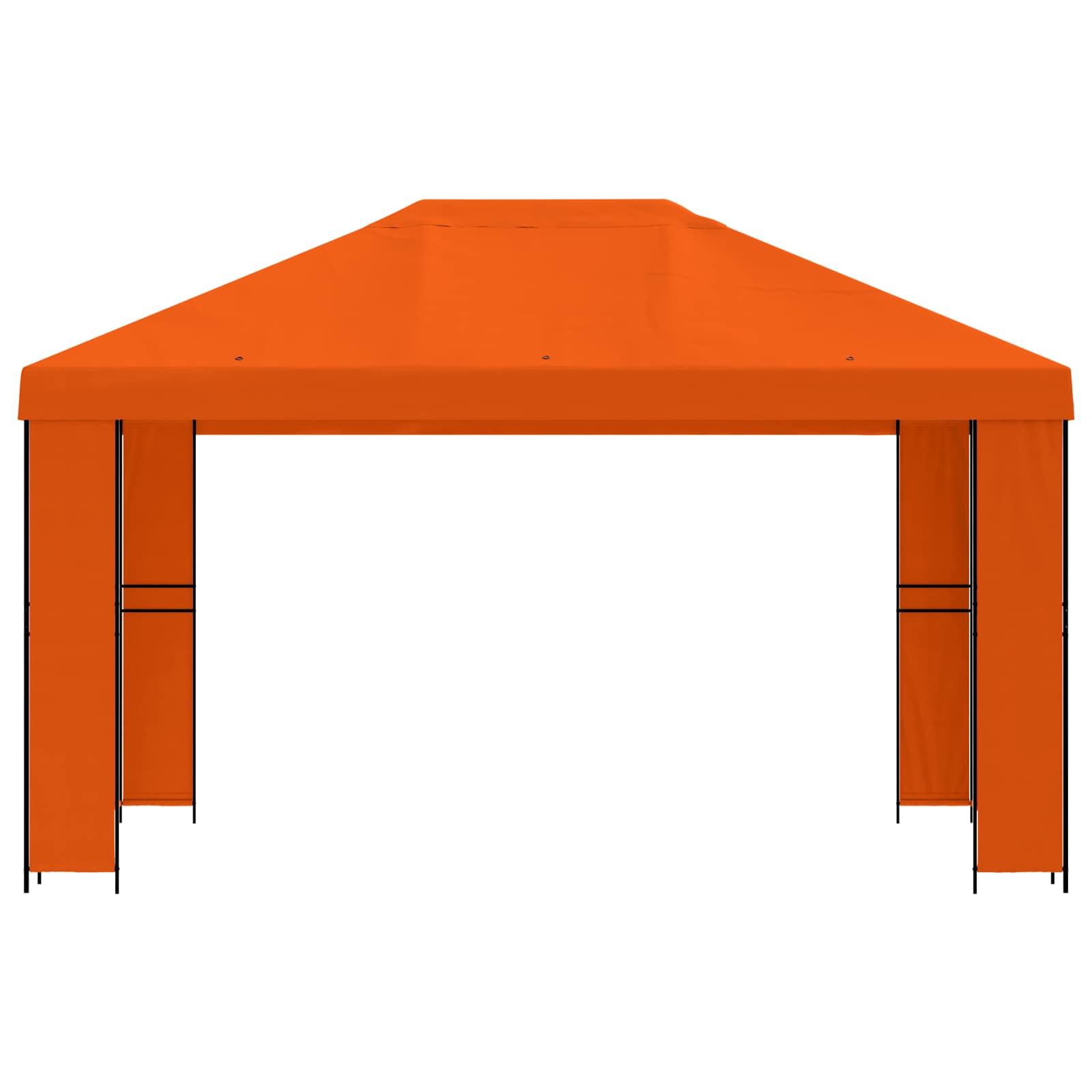 Pavėsinė 4 × 3 m Oranžinė Poliesteris ir plienas 190 gsm Pavėsinė 4 × 3 m Oranžinė Poliesteris ir plienas 190 gsm - Image 4