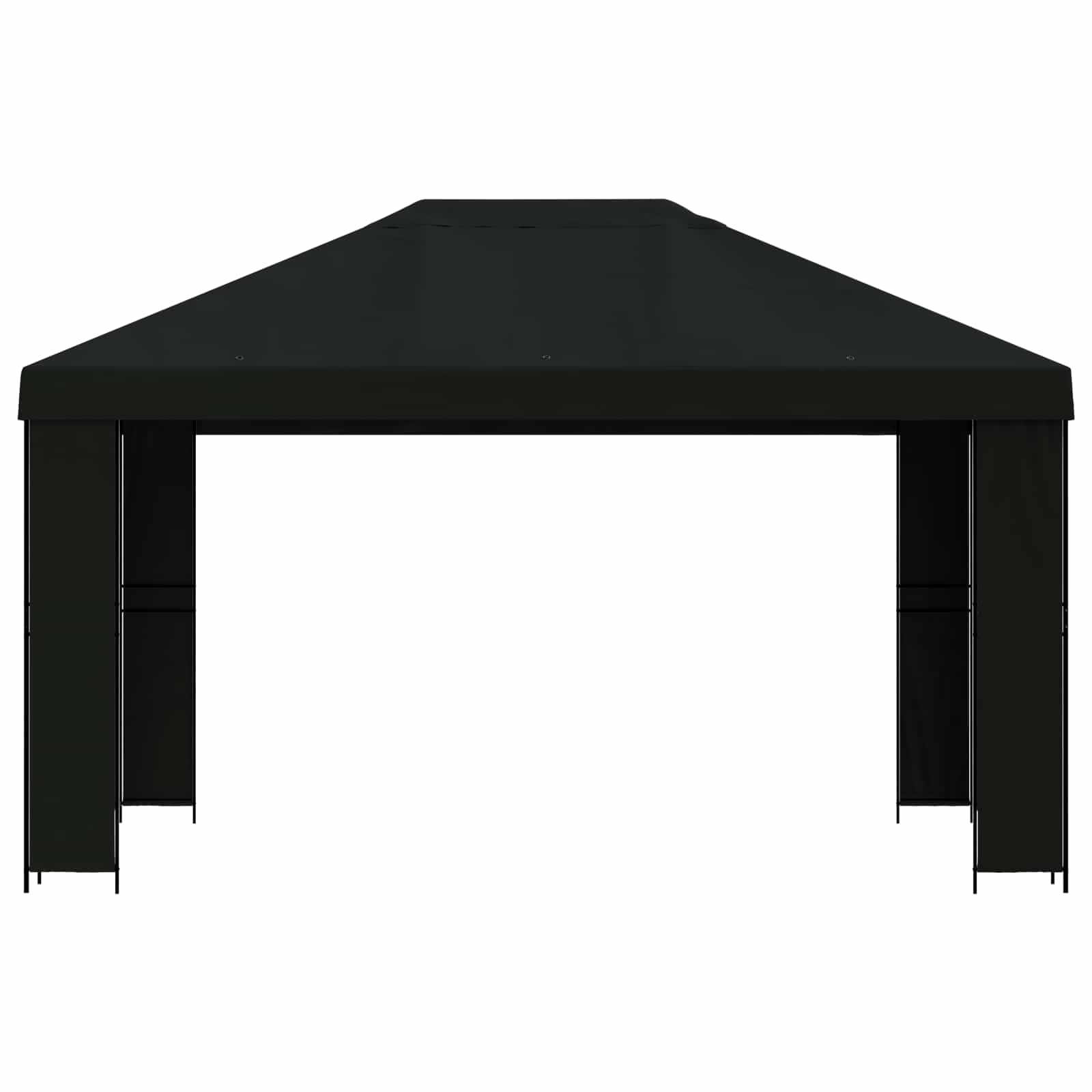 Pavėsinė 4 × 3 m Juoda Poliesteris ir plienas 190 gsm Pavėsinė 4 × 3 m Juoda Poliesteris ir plienas 190 gsm - Image 4