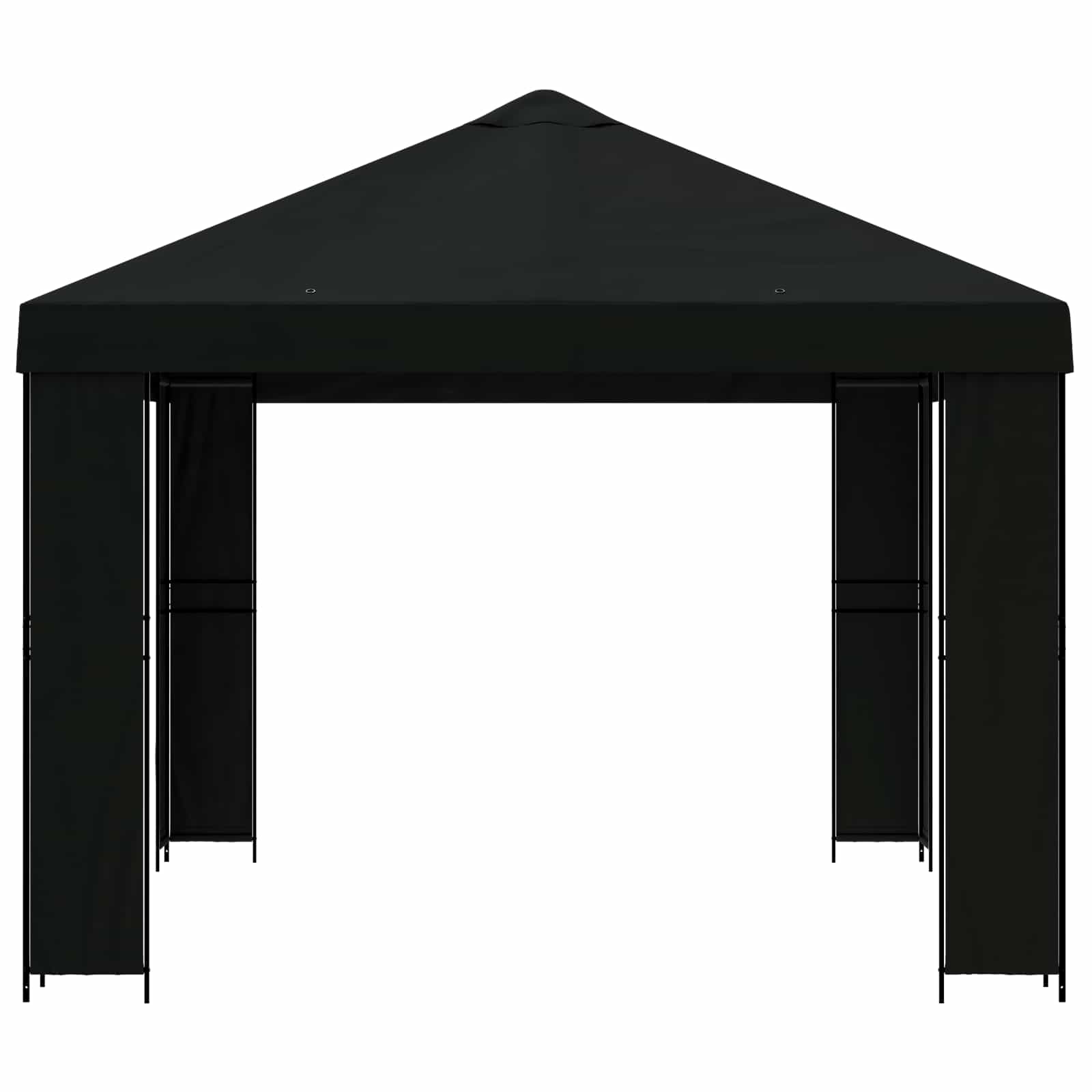 Pavėsinė 4 × 3 m Juoda Poliesteris ir plienas 190 gsm Pavėsinė 4 × 3 m Juoda Poliesteris ir plienas 190 gsm - Image 5