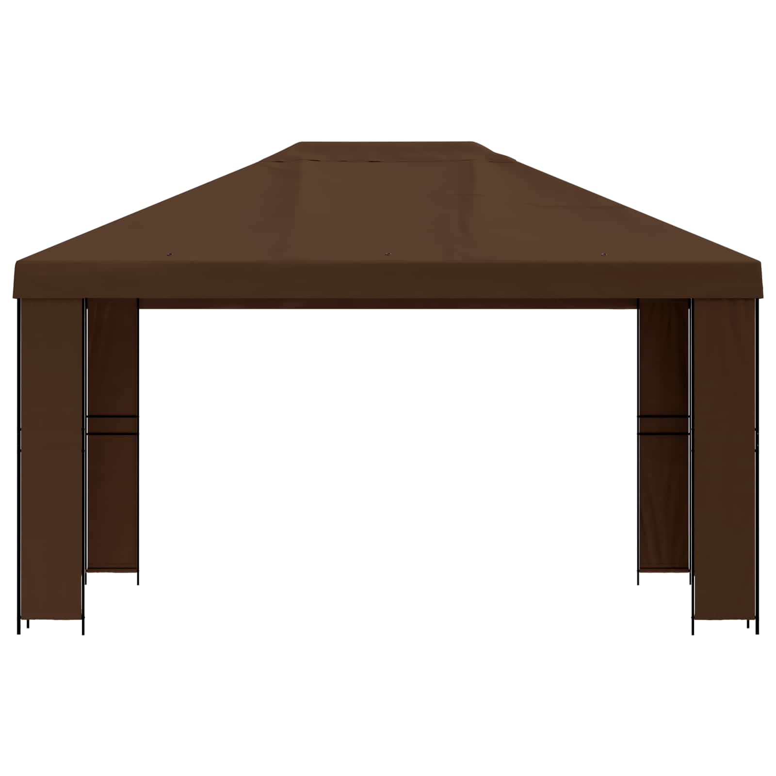 Pavėsinė 4 × 3 m Ruda Poliesteris ir plienas 190 gsm Pavėsinė 4 × 3 m Ruda Poliesteris ir plienas 190 gsm - Image 4