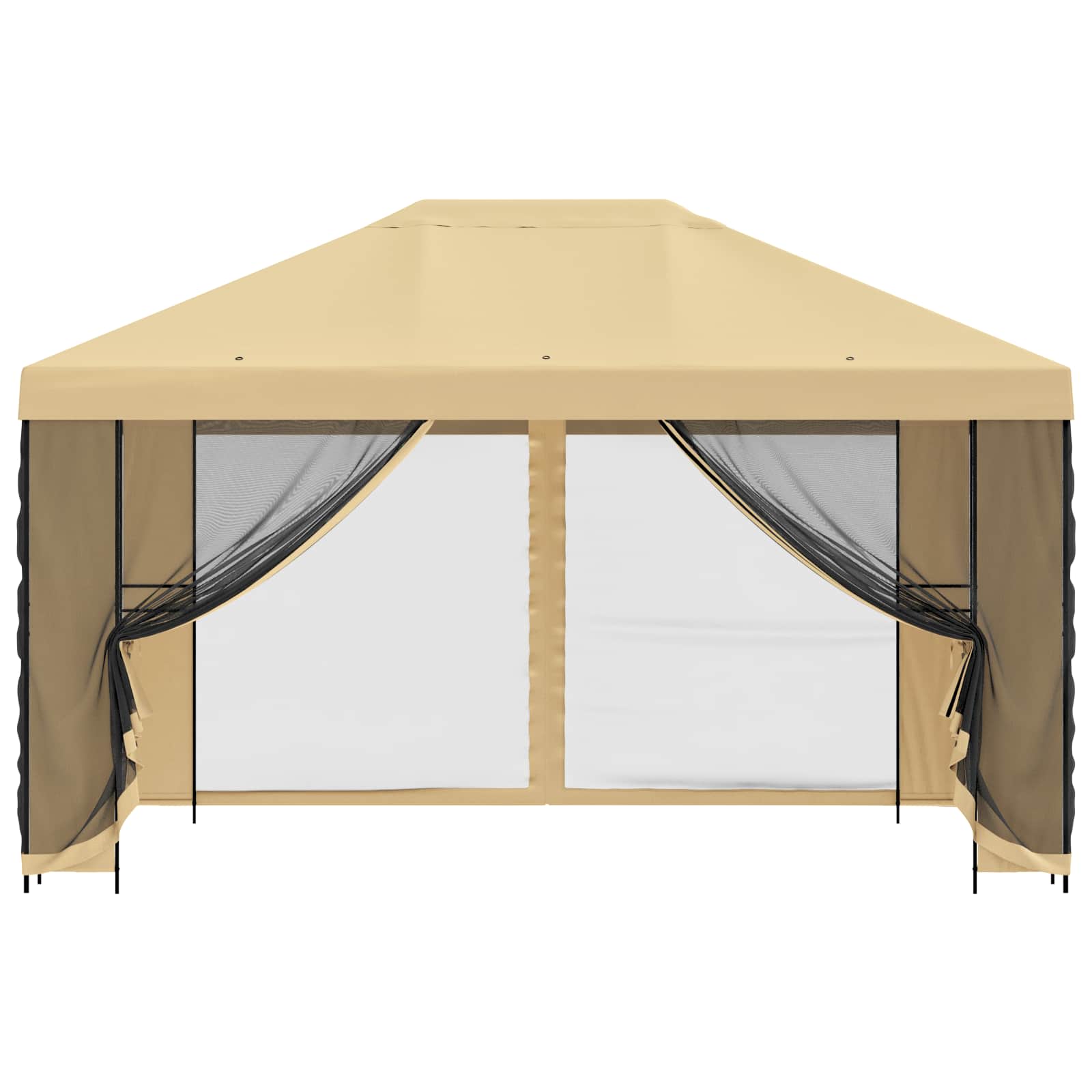 Sodo pavėsinė su šoninėmis sienelėmis 4 × 3 m Kreminė Sodo pavėsinė su šoninėmis sienelėmis 4 × 3 m Kreminė - Image 6