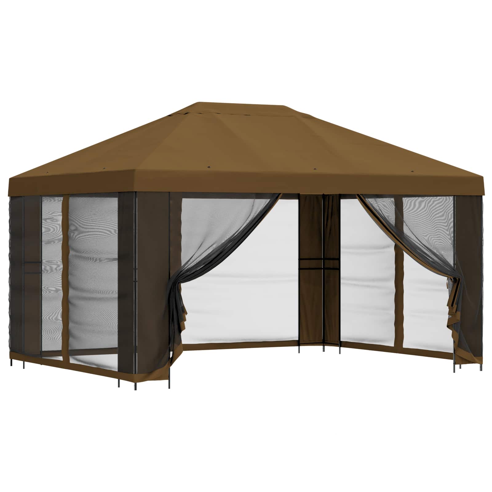Sodo pavėsinė su šoninėmis sienelėmis 4 × 3 m Taupe Sodo pavėsinė su šoninėmis sienelėmis 4 × 3 m Taupe - Image 3