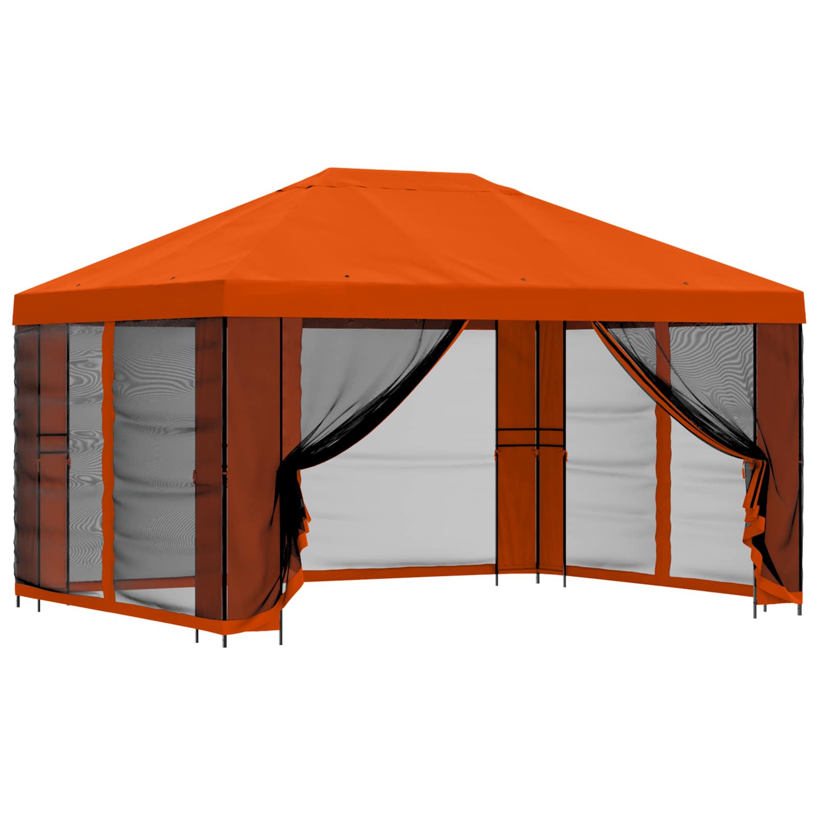 Sodo pavėsinė su šoninėmis sienelėmis 4 × 3 m Oranžinė Sodo pavėsinė su šoninėmis sienelėmis 4 × 3 m Oranžinė - Image 3