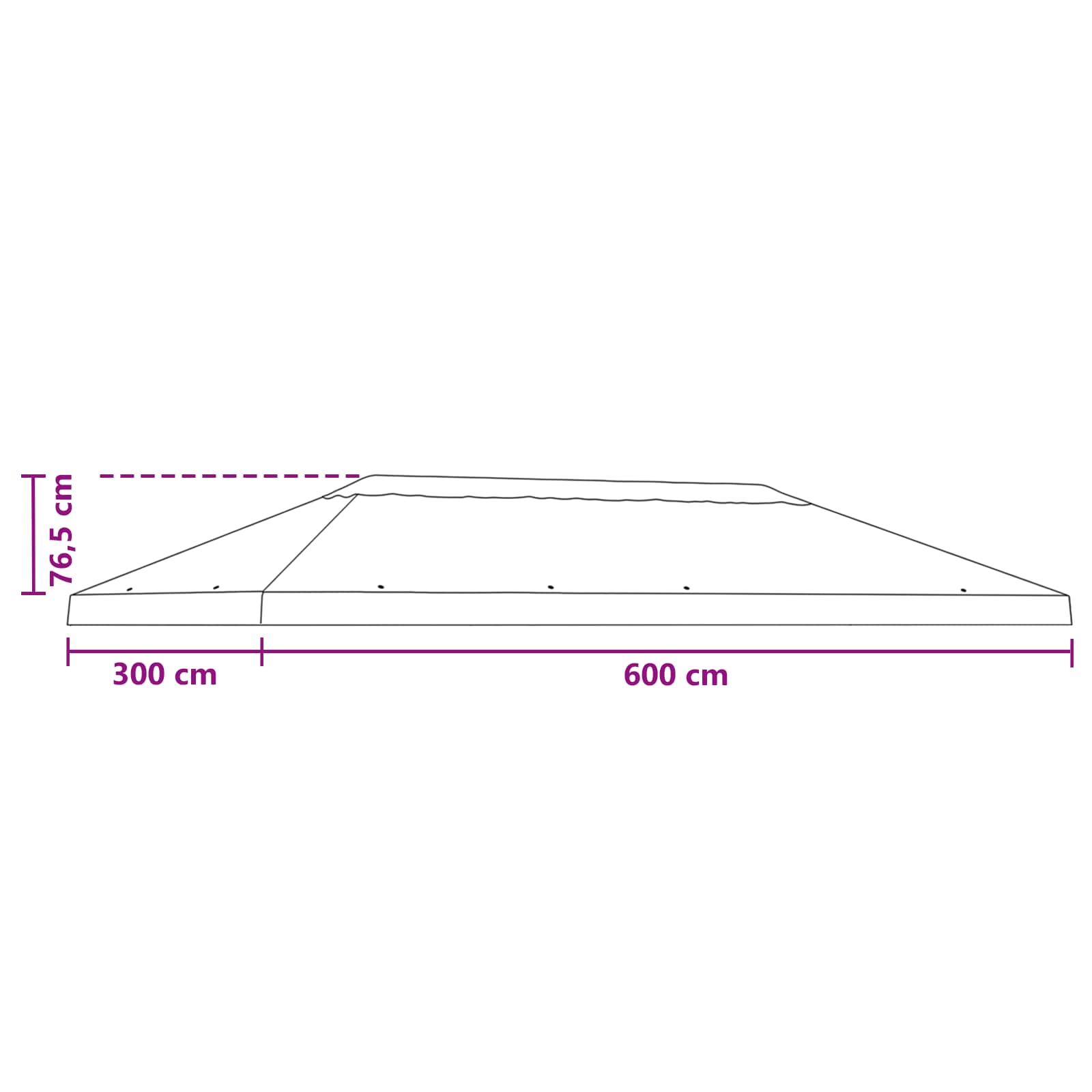 Paviliono kanapės danga 6 x 3 m Terakotos Poliesteris 190 gsm Paviliono kanapės danga 6 x 3 m Terakotos Poliesteris 190 gsm