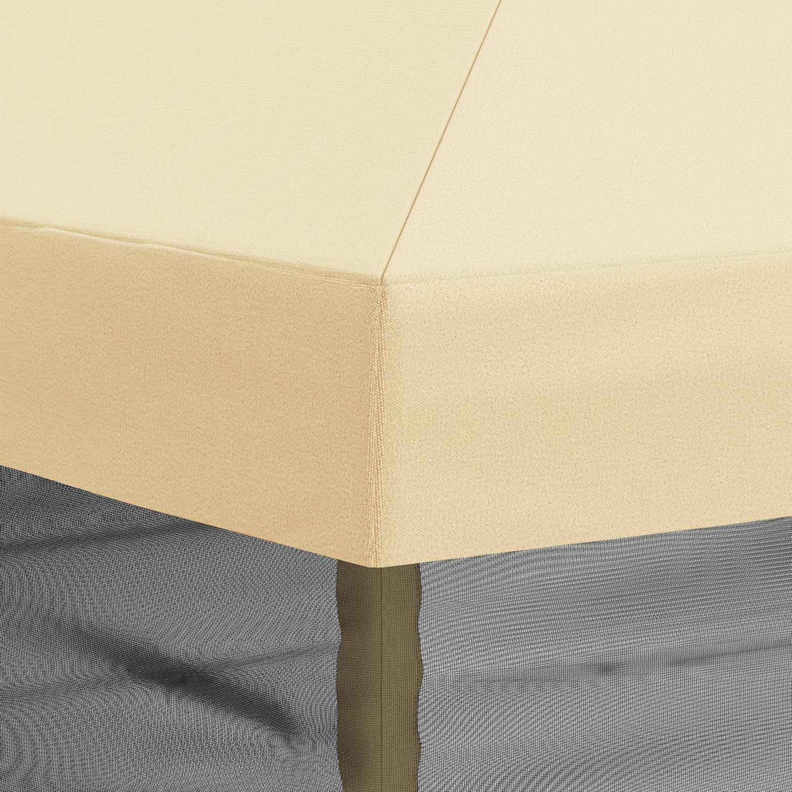 Pavėsinės dengti su šoninėmis sienelėmis 6 x 3 m Kreminė Pavėsinės dengti su šoninėmis sienelėmis 6 x 3 m Kreminė - Image 9
