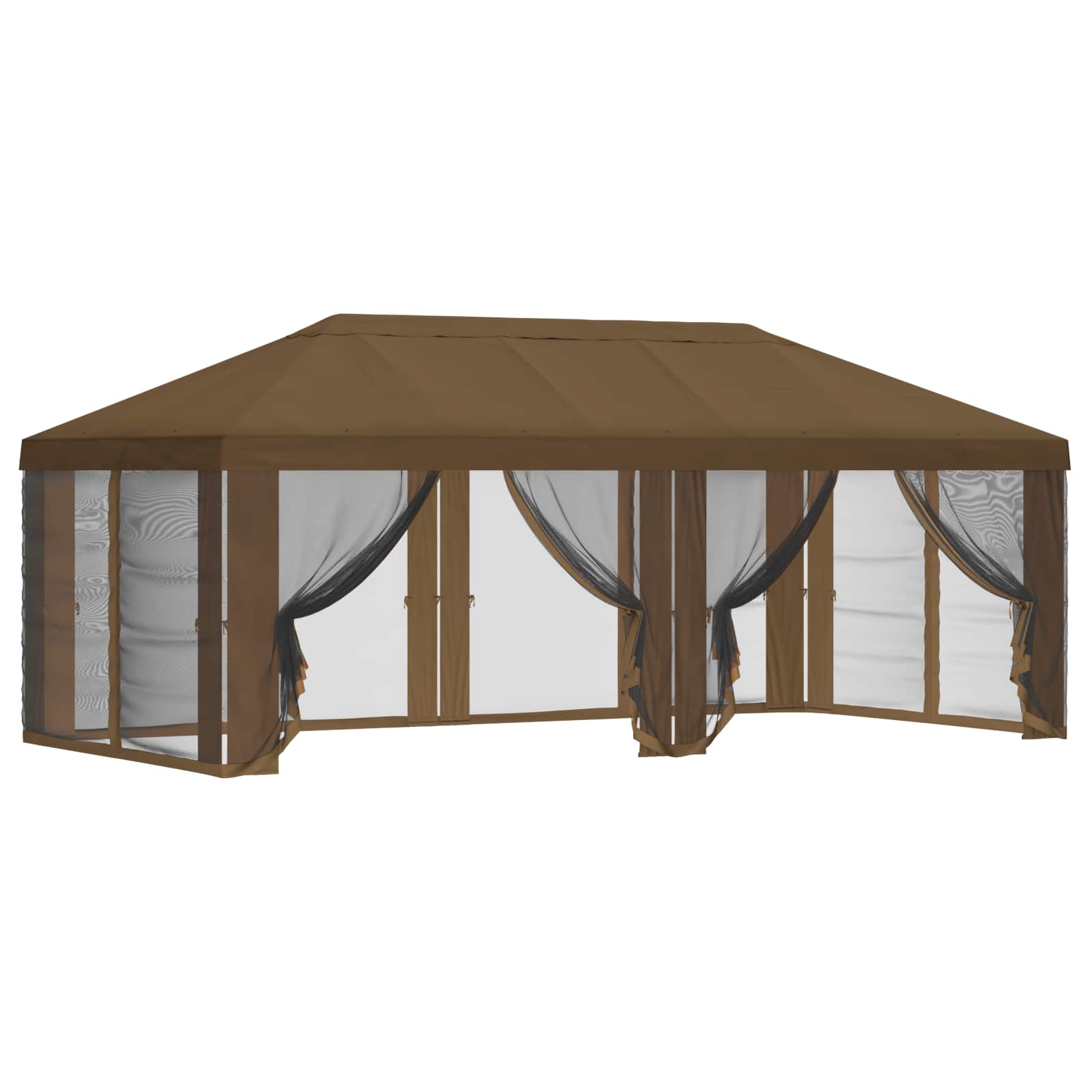 Pavėsinės dengti su šoninėmis sienelėmis 6 x 3 m Taupe Pavėsinės dengti su šoninėmis sienelėmis 6 x 3 m Taupe - Image 3