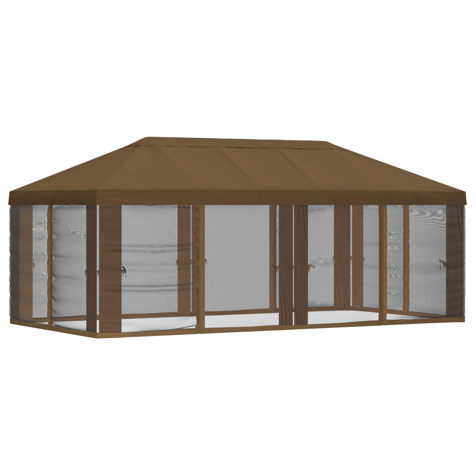 Pavėsinės dengti su šoninėmis sienelėmis 6 x 3 m Taupe Pavėsinės dengti su šoninėmis sienelėmis 6 x 3 m Taupe - Image 4