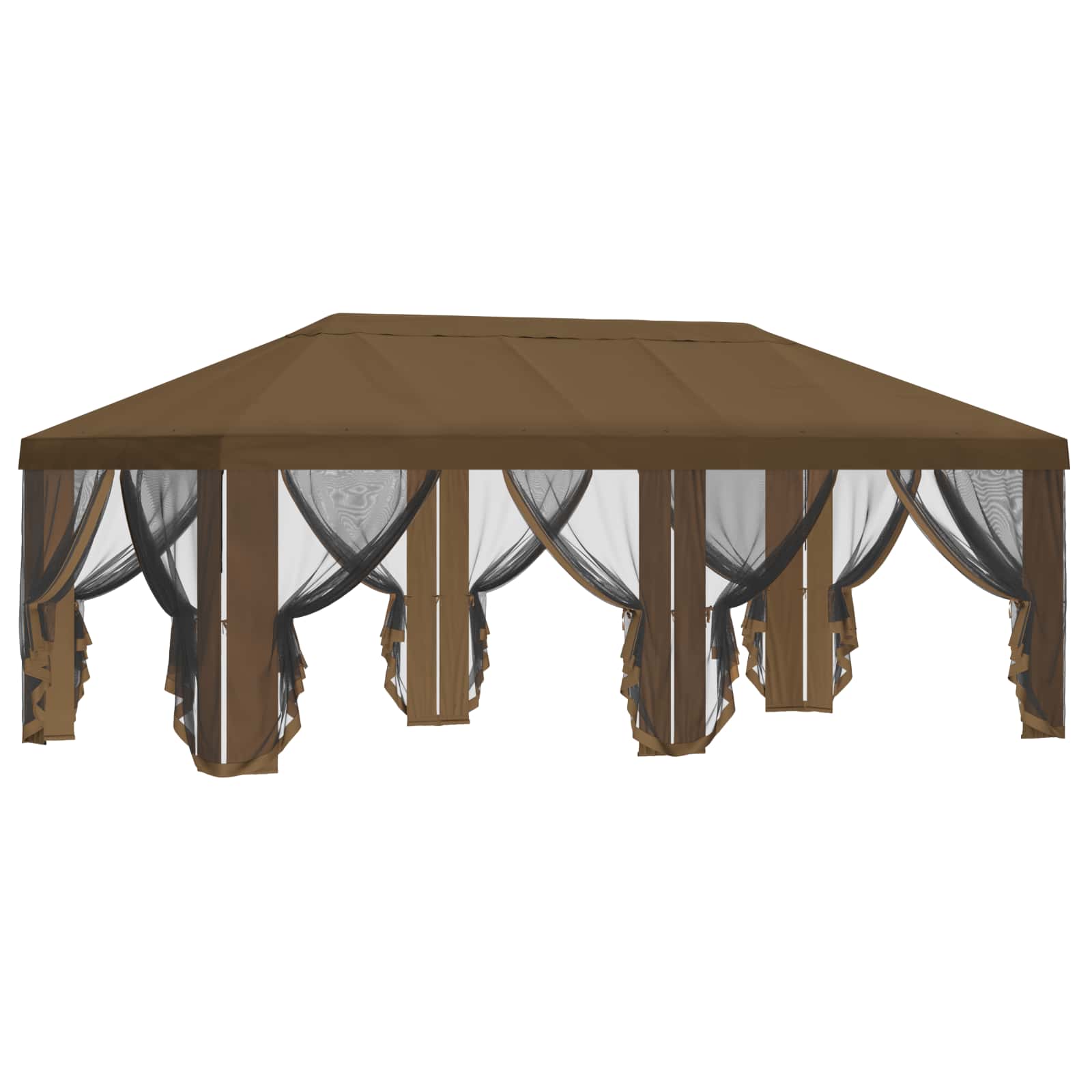 Pavėsinės dengti su šoninėmis sienelėmis 6 x 3 m Taupe Pavėsinės dengti su šoninėmis sienelėmis 6 x 3 m Taupe - Image 5