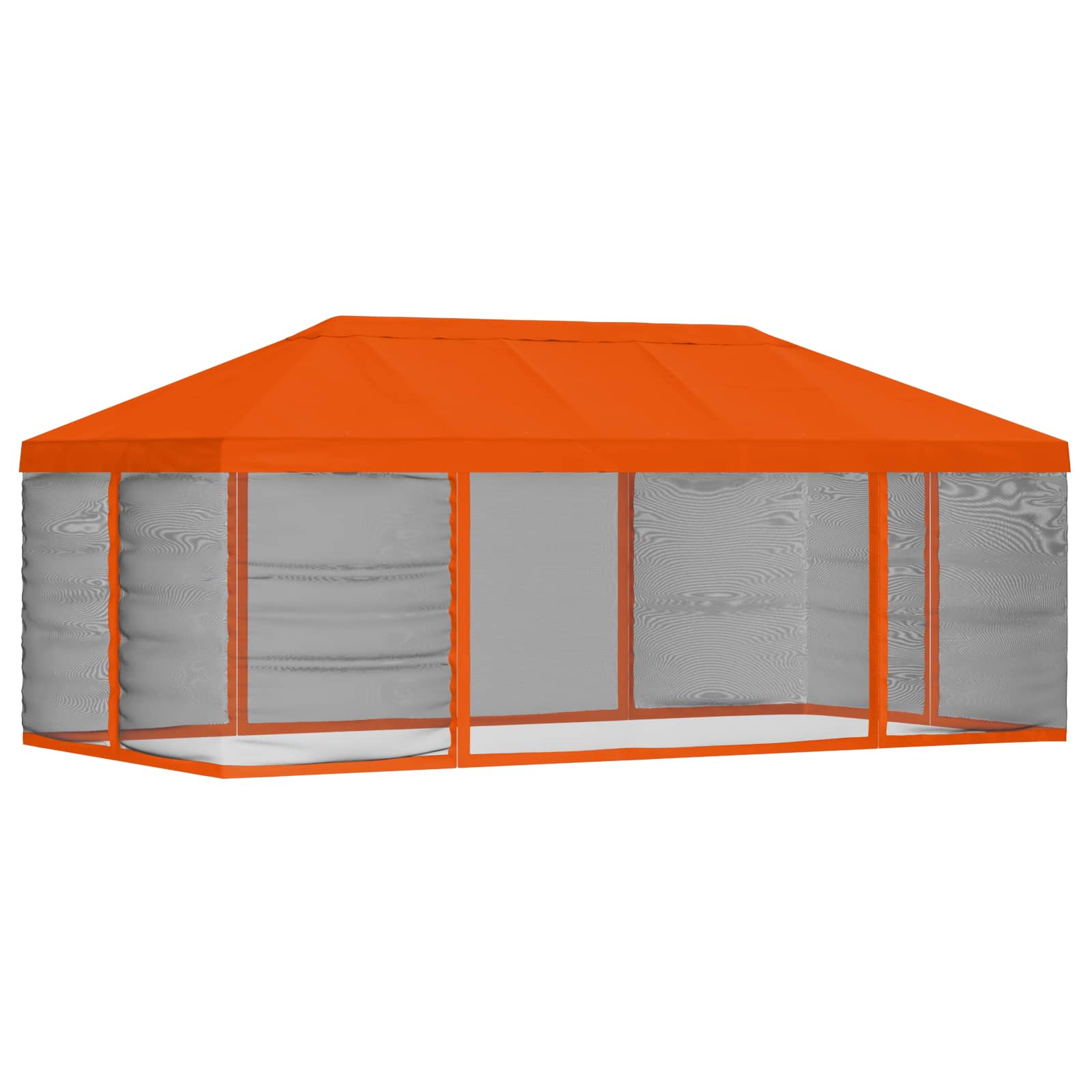 Pavėsinės dengti su šoninėmis sienelėmis 6 x 3 m Oranžinė Pavėsinės dengti su šoninėmis sienelėmis 6 x 3 m Oranžinė - Image 4