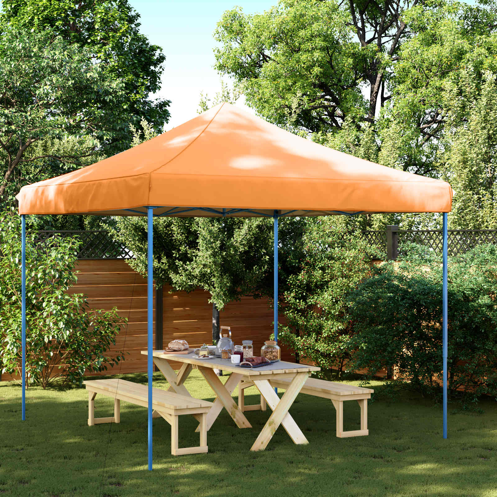 Šventės palapinė 292 x 292 x 315 cm Oranžinė Oksfordo audinys Šventės palapinė 292 x 292 x 315 cm Oranžinė Oksfordo audinys - Image 2
