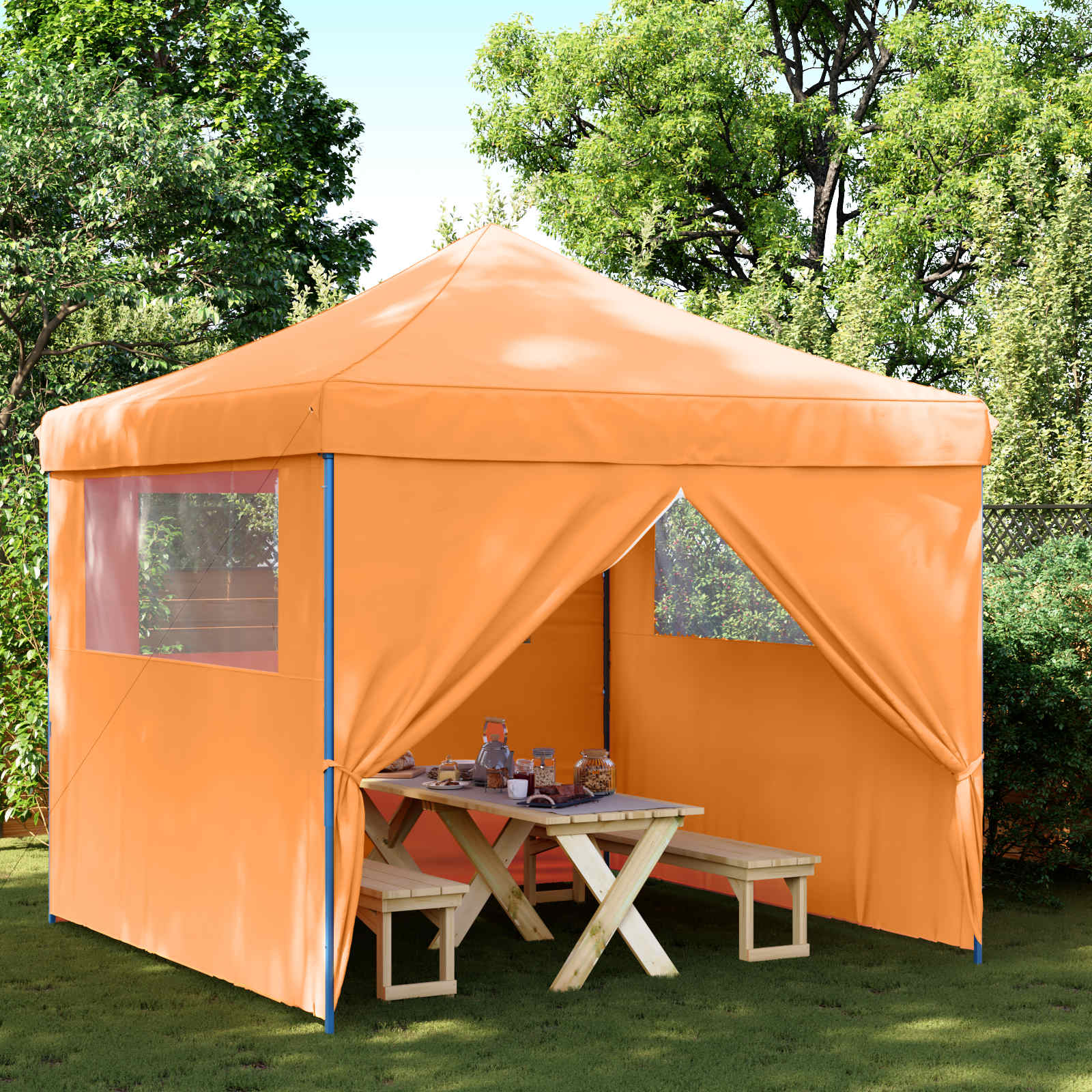 Šventės palapinė 292 x 292 x 315 cm Oranžinė Oksfordo audinys Šventės palapinė 292 x 292 x 315 cm Oranžinė Oksfordo audinys - Image 2