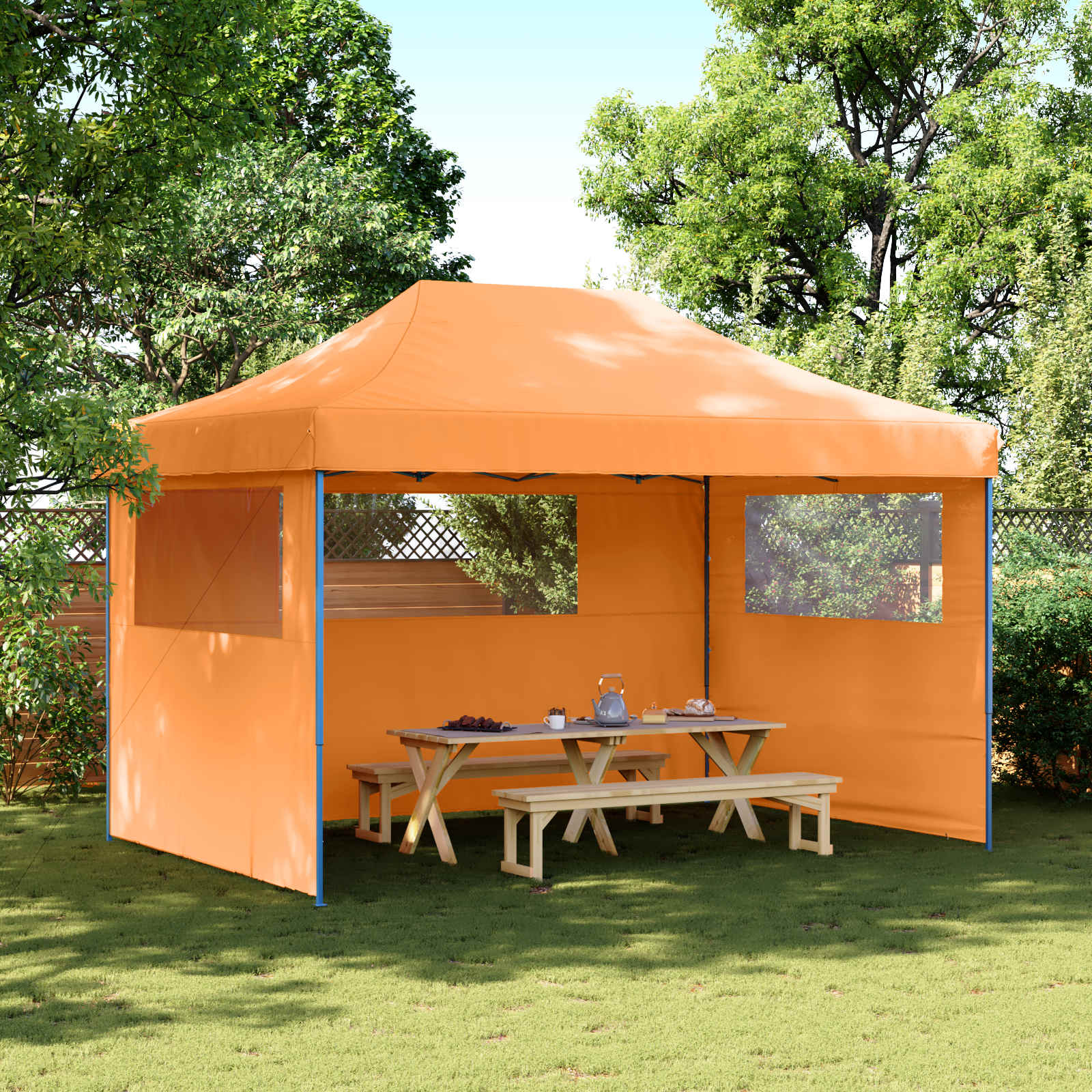 Šventės palapinė 279 x 410 x 315 cm Oranžinė Oksfordo audinys Šventės palapinė 279 x 410 x 315 cm Oranžinė Oksfordo audinys - Image 2