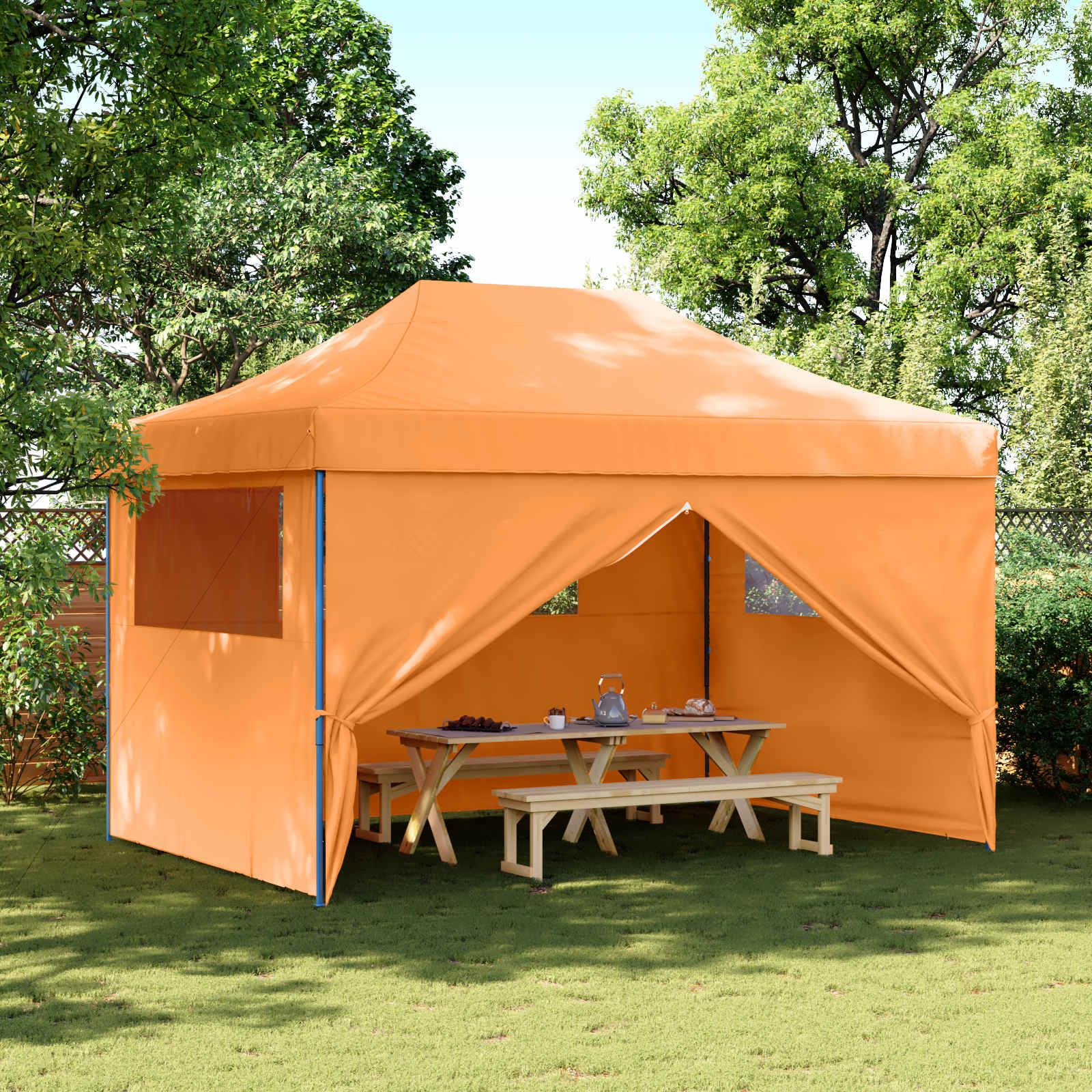 Šventės palapinė 279 x 410 x 315 cm Oranžinė Oksfordo audinys Šventės palapinė 279 x 410 x 315 cm Oranžinė Oksfordo audinys - Image 2