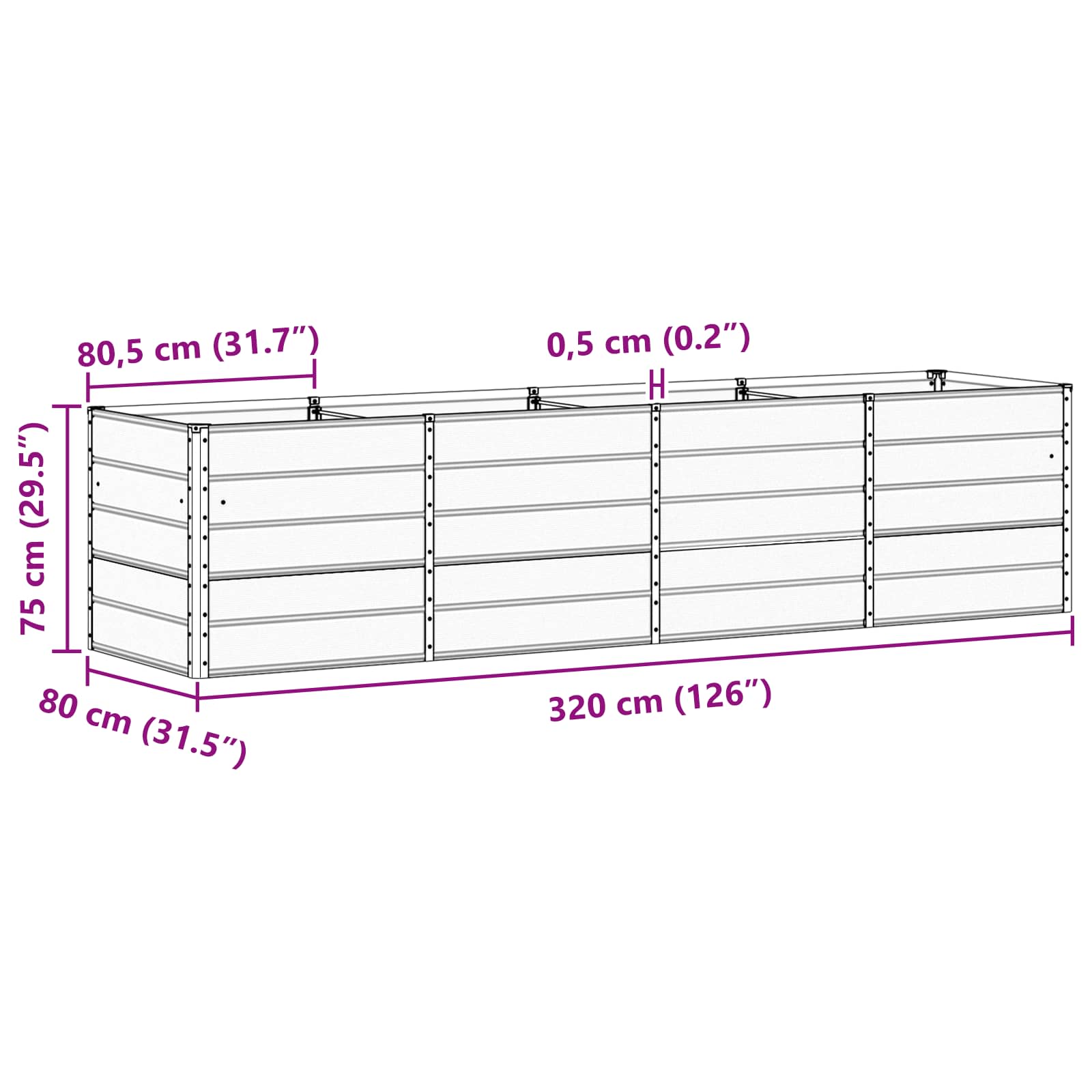 Lovelis Ivory 320 x 80 x 75 cm Plienas Lovelis Ivory 320 x 80 x 75 cm Plienas