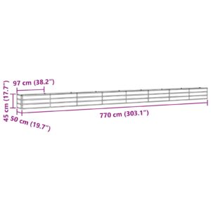Lovelis Ivory 770 x 50 x 45 cm Cinkuota plienas