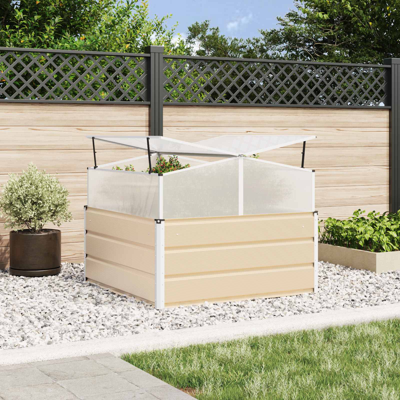 Lovelis Ivory 100 x 100 x 77 cm Galvanizuotas plienas Lovelis Ivory 100 x 100 x 77 cm Galvanizuotas plienas - Image 2