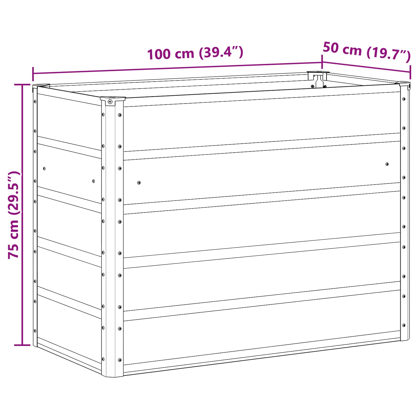 Lovelis Šviesiai pilka 100 x 50 x 77 cm Cinkuota plienas Lovelis Šviesiai pilka 100 x 50 x 77 cm Cinkuota plienas