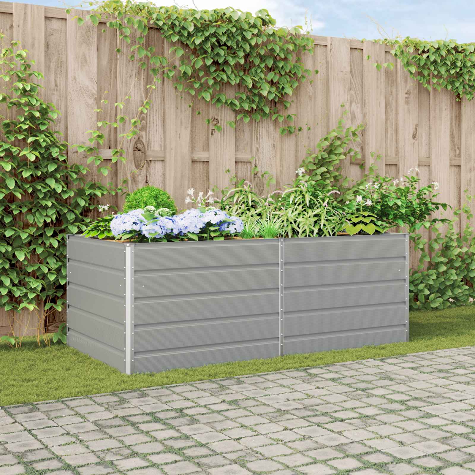 Lovelis Šviesiai pilka 195 x 100 x 75 cm Galvanizuotas plienas Lovelis Šviesiai pilka 195 x 100 x 75 cm Galvanizuotas plienas - Image 2