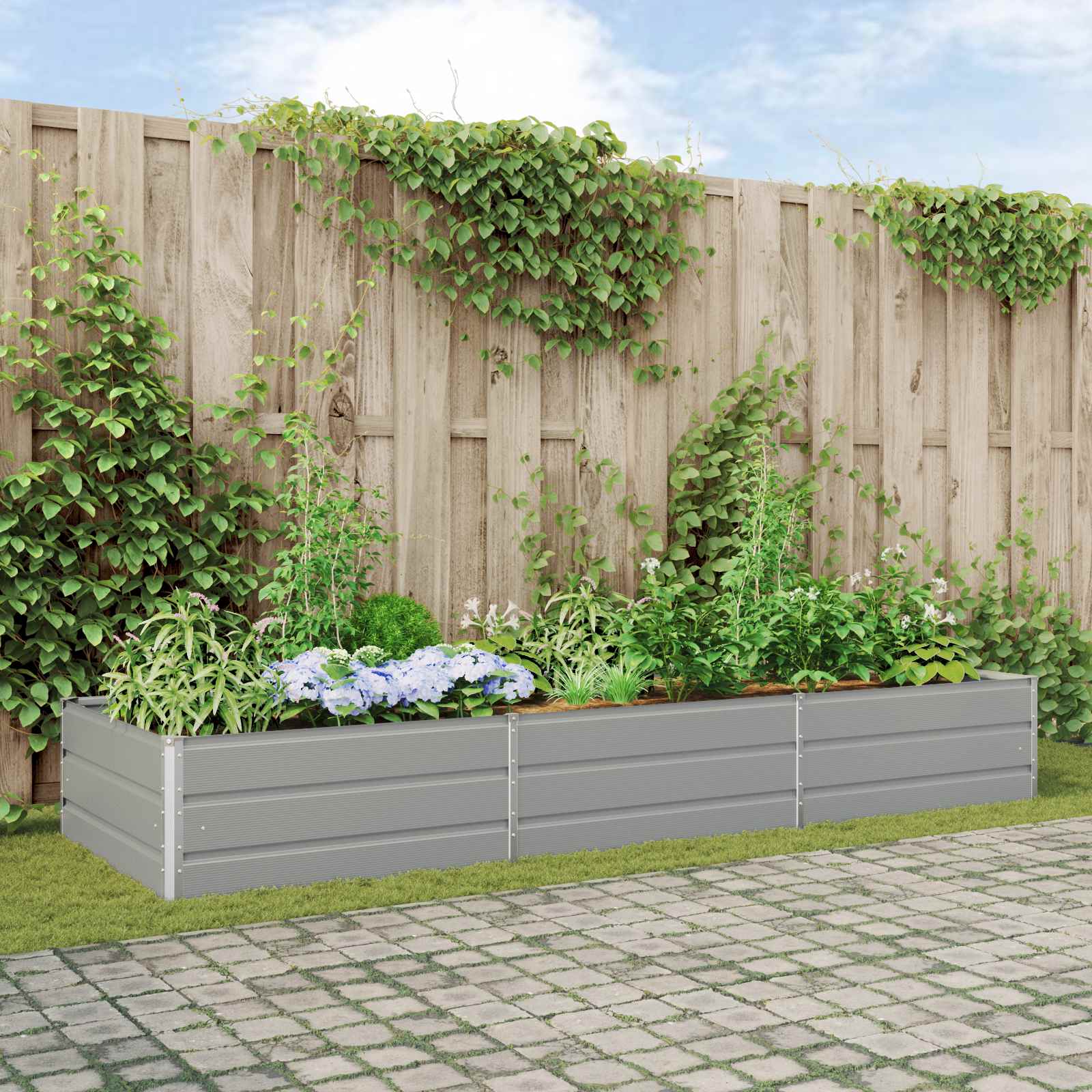 Lovelis Šviesiai pilka 290 x 100 x 45 cm Galvanizuotas plienas Lovelis Šviesiai pilka 290 x 100 x 45 cm Galvanizuotas plienas - Image 2
