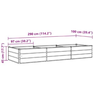 Lovelis Šviesiai pilka 290 x 100 x 45 cm Galvanizuotas plienas