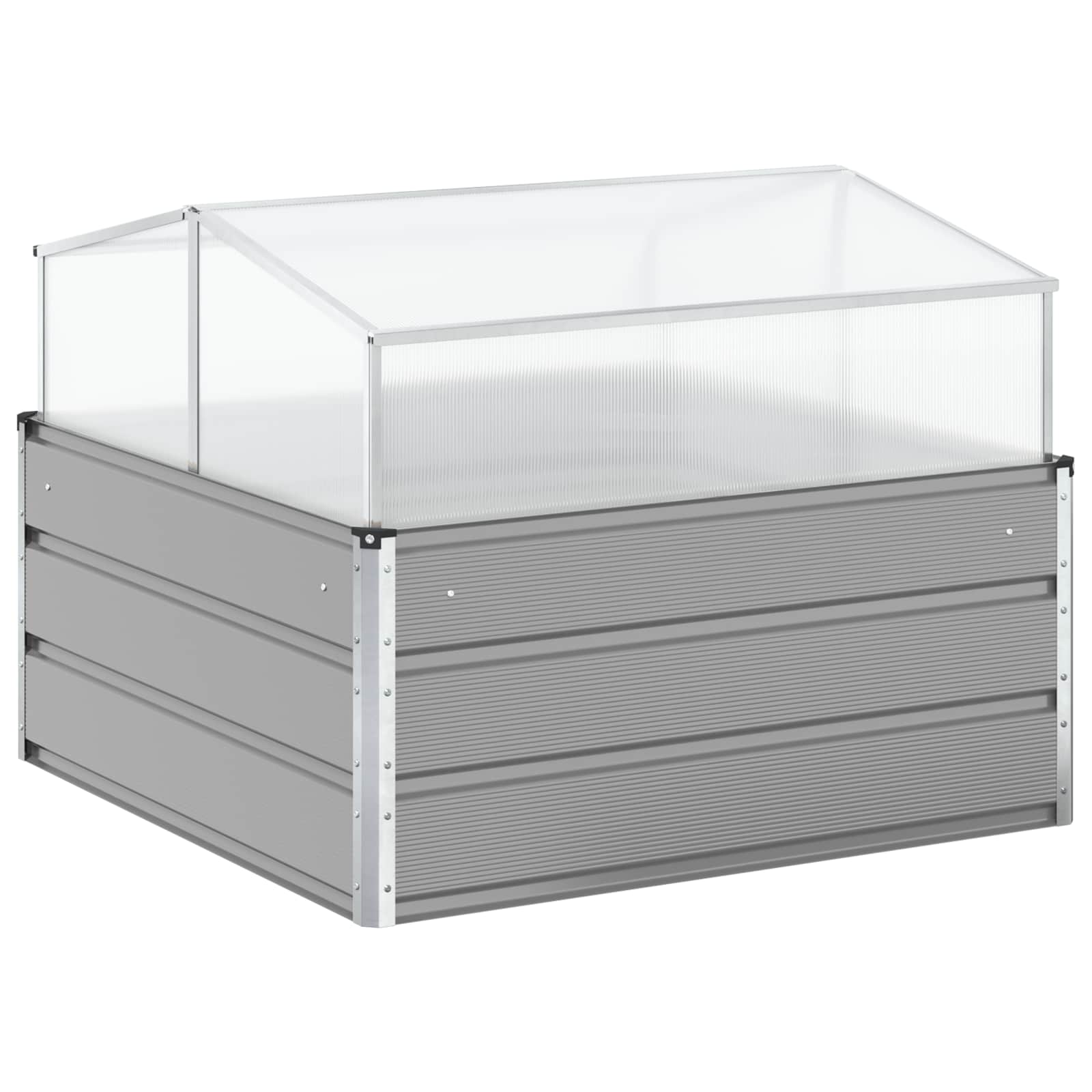 Lovelis Šviesiai pilka 100 x 100 x 77 cm Galvanizuotas plienas Lovelis Šviesiai pilka 100 x 100 x 77 cm Galvanizuotas plienas - Image 3