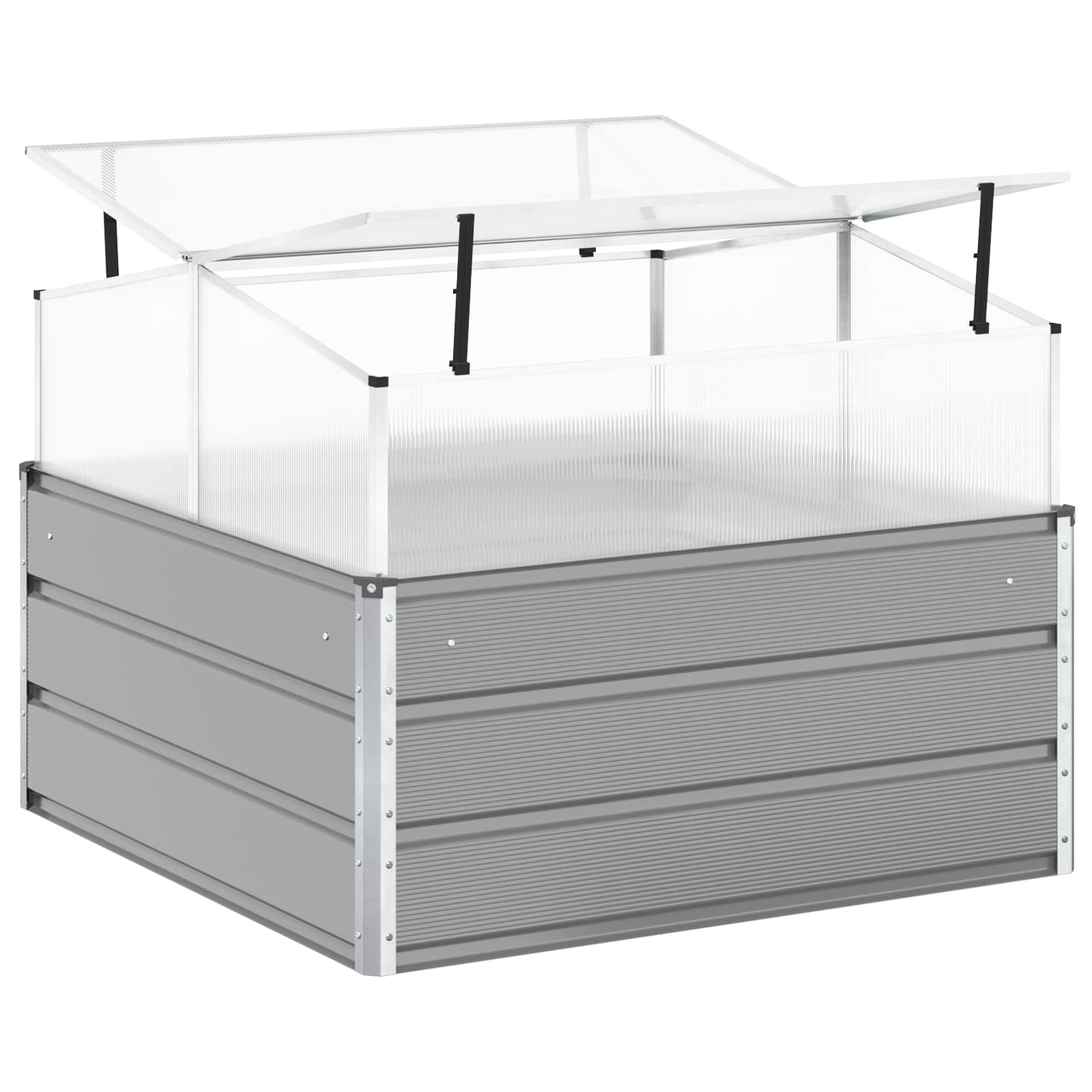Lovelis Šviesiai pilka 100 x 100 x 77 cm Galvanizuotas plienas Lovelis Šviesiai pilka 100 x 100 x 77 cm Galvanizuotas plienas - Image 9