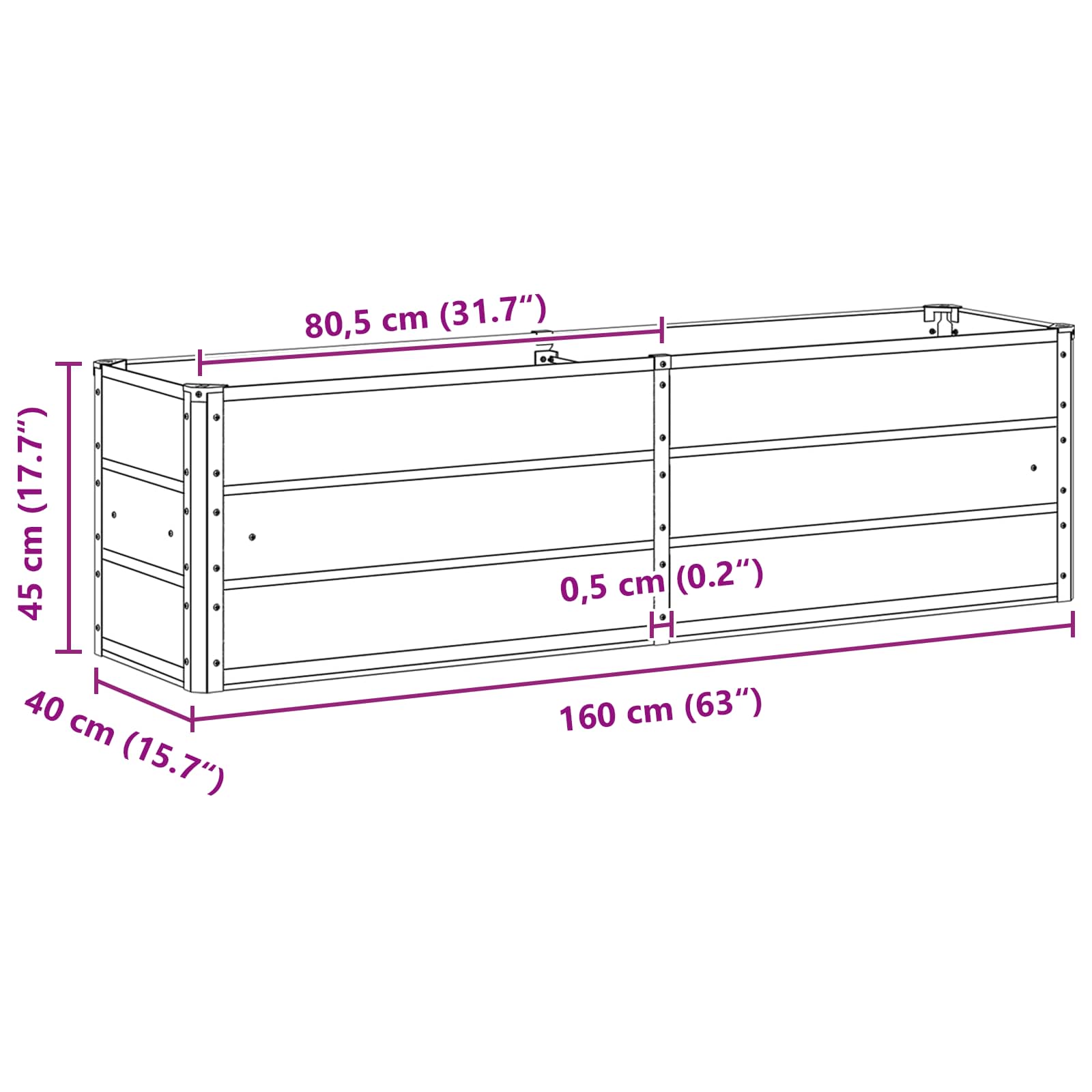 Lovelis Antracitas 160 x 40 x 45 cm Plienas Lovelis Antracitas 160 x 40 x 45 cm Plienas